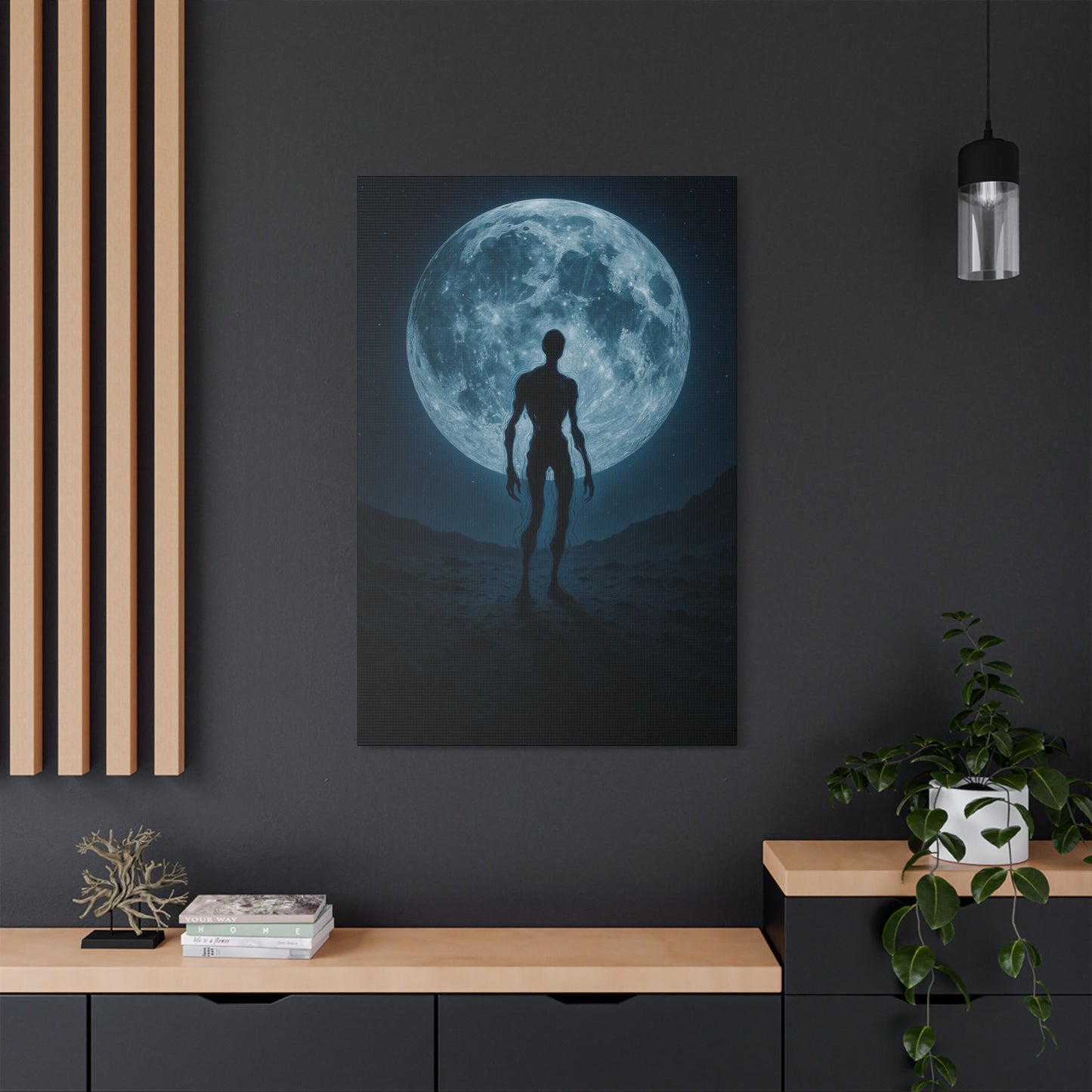 Mysterious Stretched Canvas Art, Wall Decor, Gothic Home Decor, Halloween Decorations, Unique Gift, Dark Art
