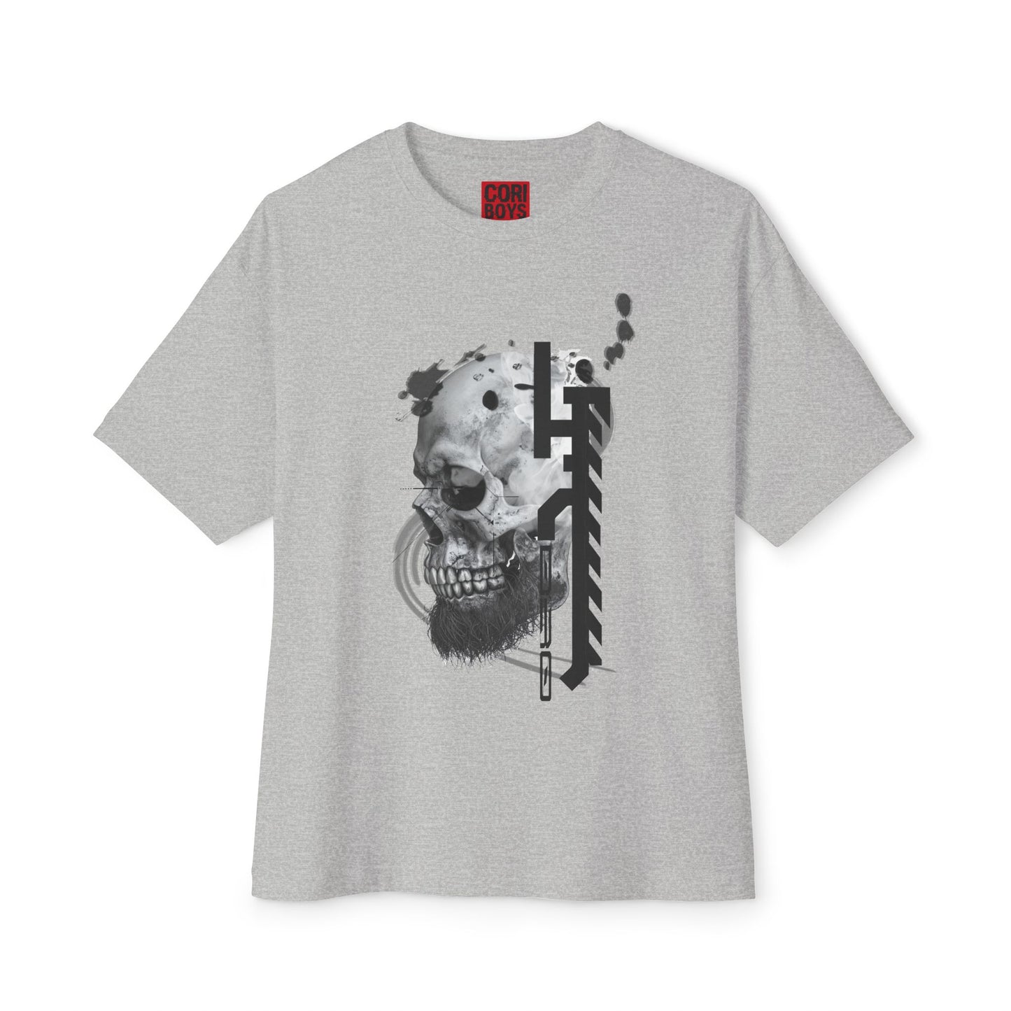 Gothic Skull Oversized Tee, Unisex Graphic T-Shirt, Edgy Streetwear Top, Alternative Fashion Apparel, Casual Wear for Events