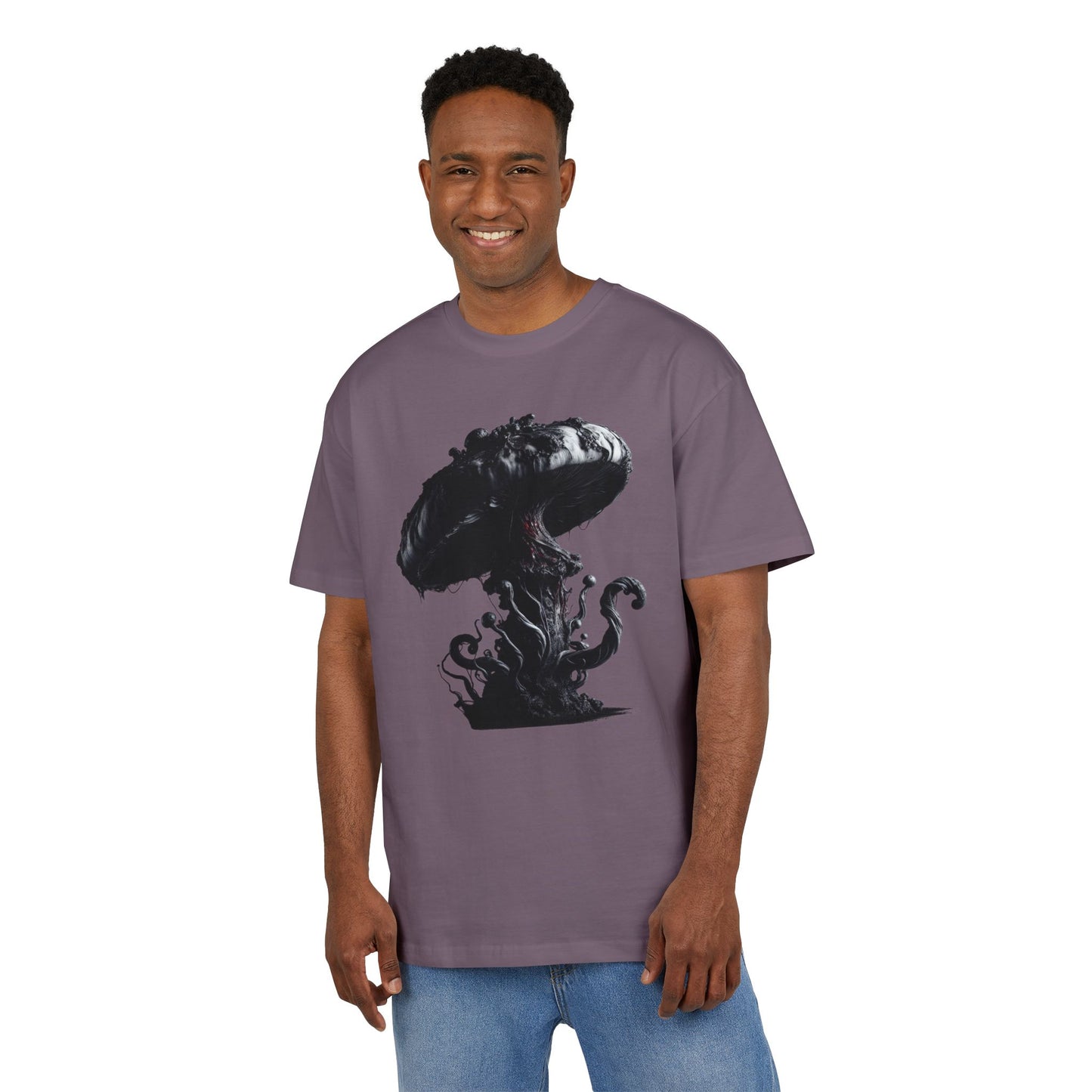 Vintage Mushroom Graphic Unisex Heavy Oversize Tee