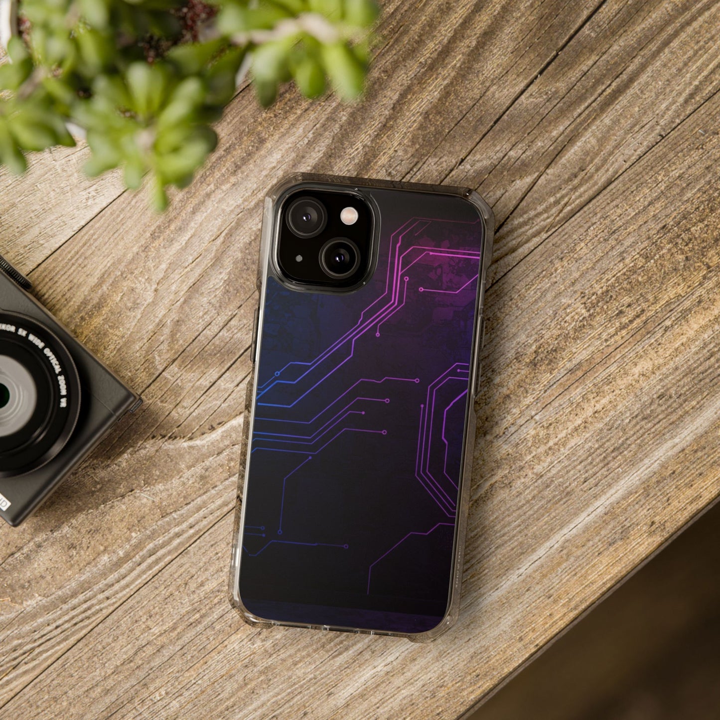 Magnetic Clear Phone Case - Tech-Inspired Design for Gamers, Stylish Protection, Gift for Tech Lovers, Phone Accessories, Customizable Case