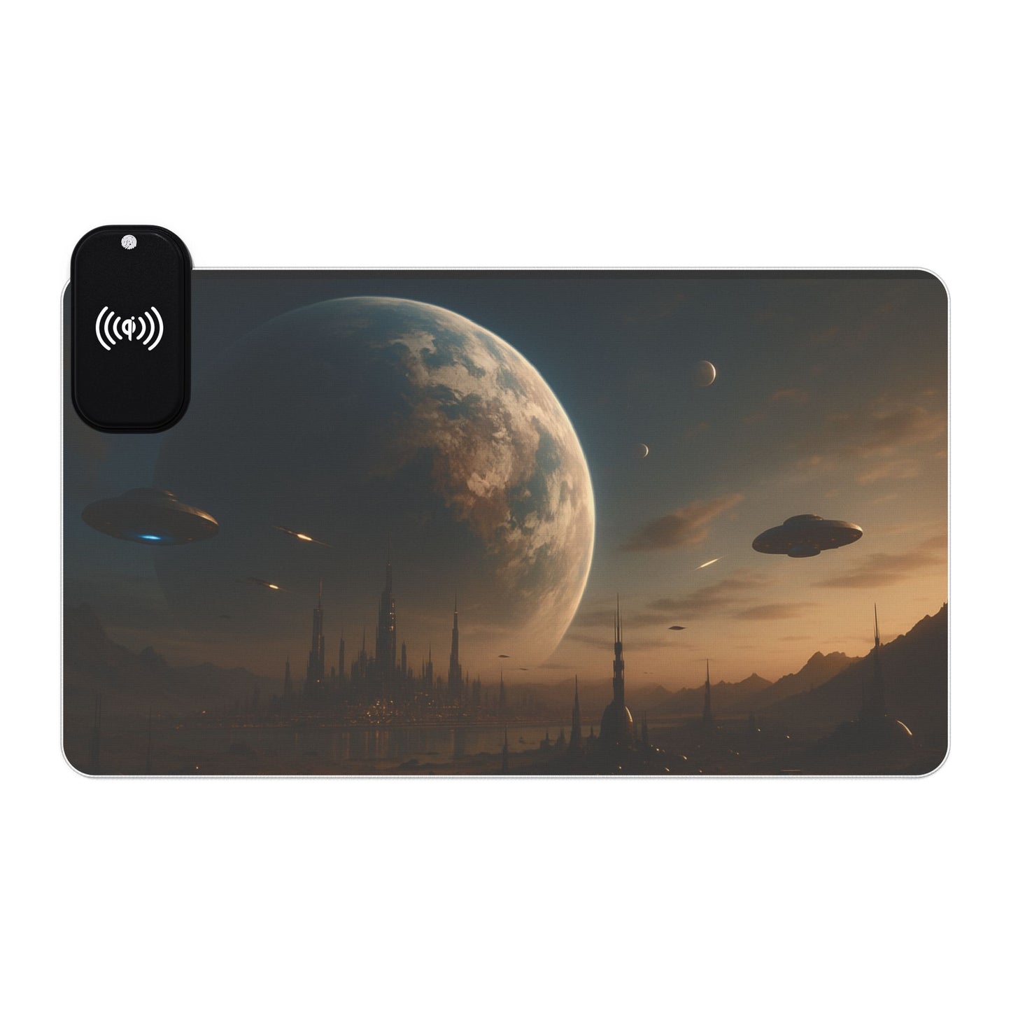 LED Gaming Mouse Pad - Wireless Charging, RGB Desk Accessory, Gamer Gift, Gaming Setup Decor, Tech Lover Gift, PC Gaming Essentials