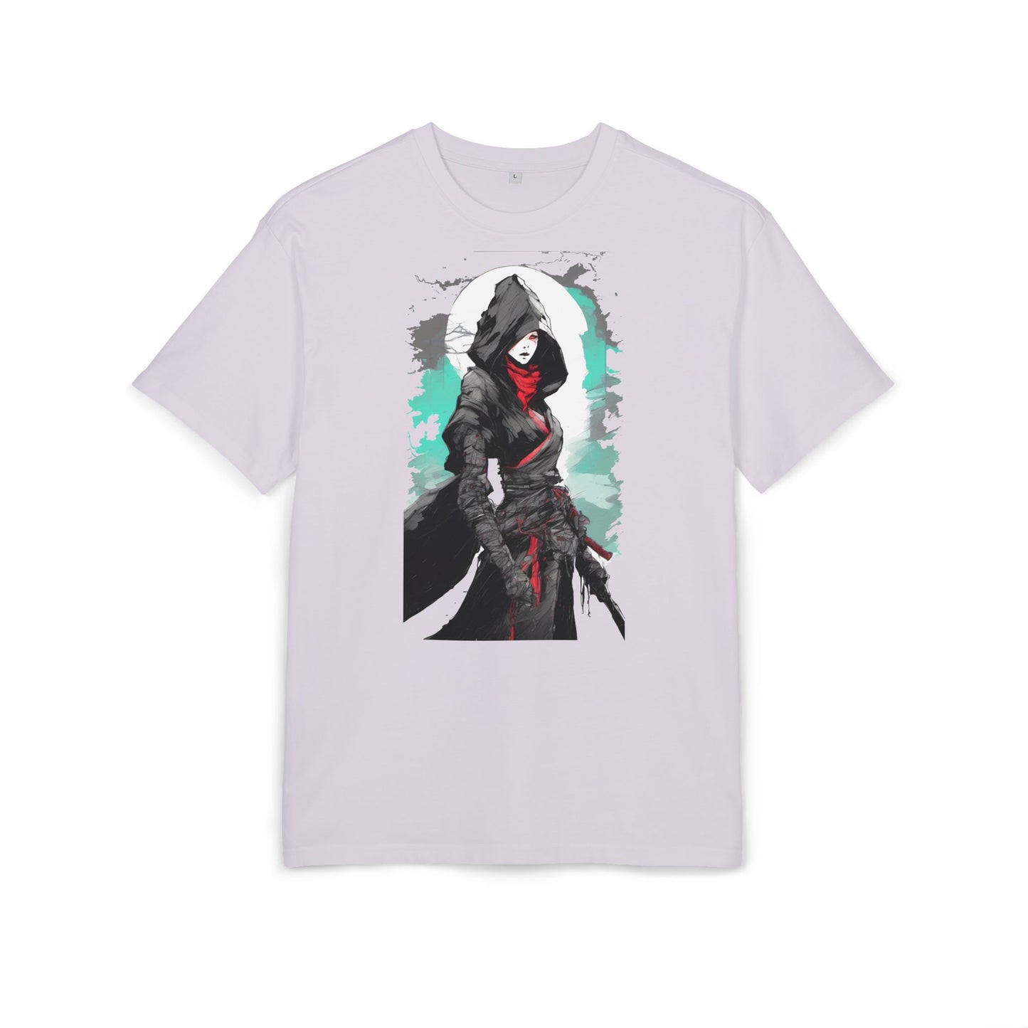 Hooded Warrior Oversize Tee | Unisex Graphic Shirt | Comfortable Casual Wear | Perfect for Comic Con, Gift for Gamers, Streetwear Fashion