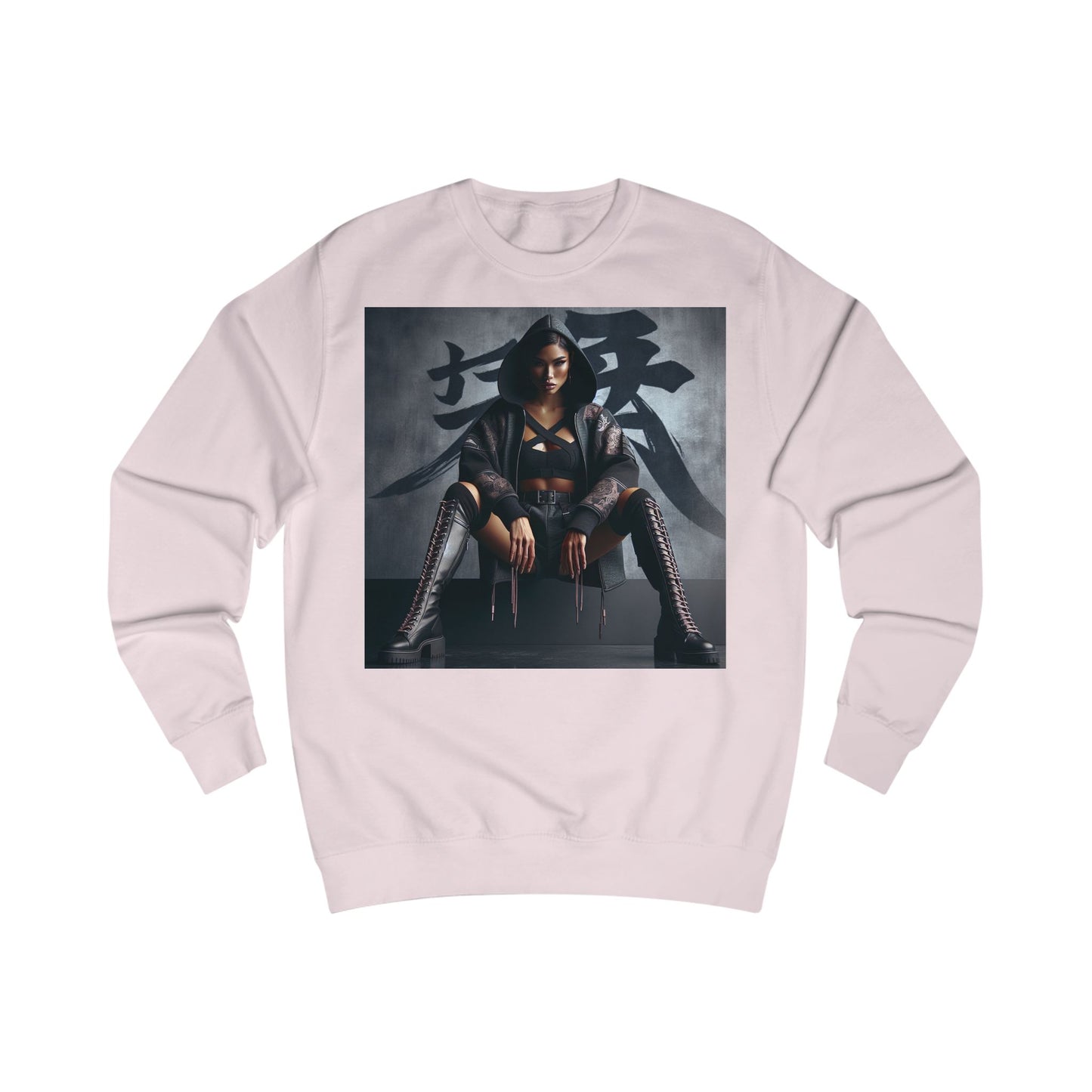 Edgy Graphic Unisex Sweatshirt, Urban Streetwear, Trendy Apparel, Fashion Statement, Perfect Gift for Her