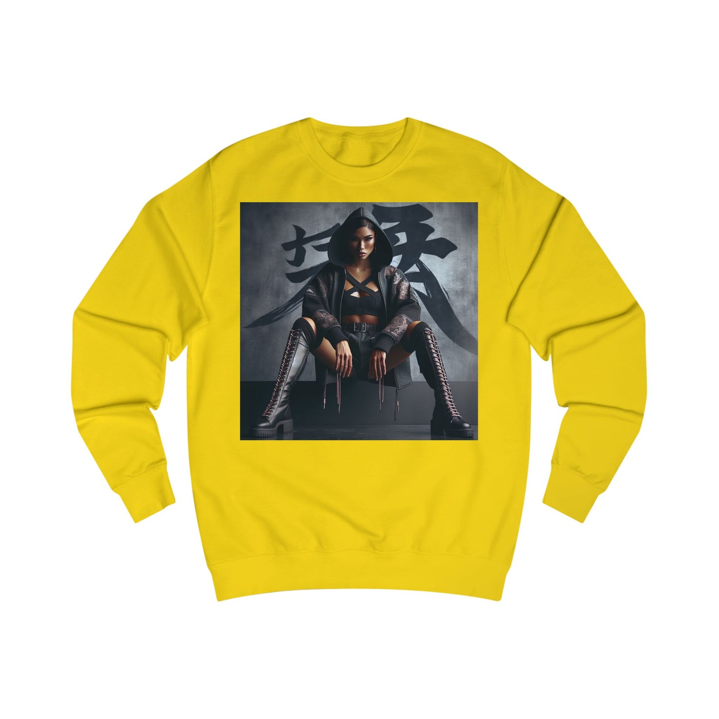 Edgy Graphic Unisex Sweatshirt, Urban Streetwear, Trendy Apparel, Fashion Statement, Perfect Gift for Her