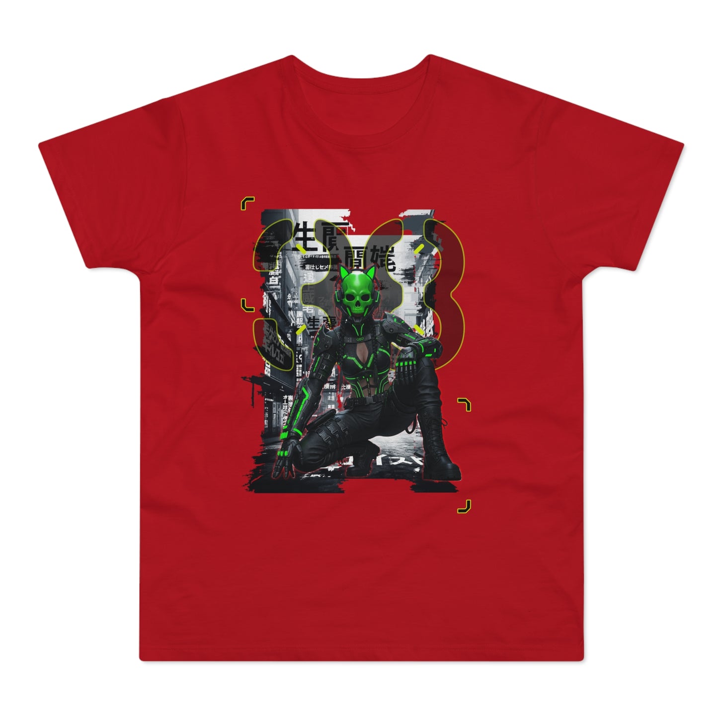 Cyberpunk Graphic Tee, Futuristic T-Shirt, Unisex Casual Wear, Unique Gift for Gamers, Trendy Streetwear, Sci-Fi Clothing