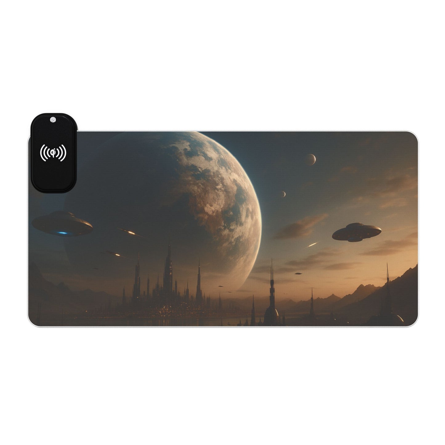 LED Gaming Mouse Pad - Wireless Charging, RGB Desk Accessory, Gamer Gift, Gaming Setup Decor, Tech Lover Gift, PC Gaming Essentials