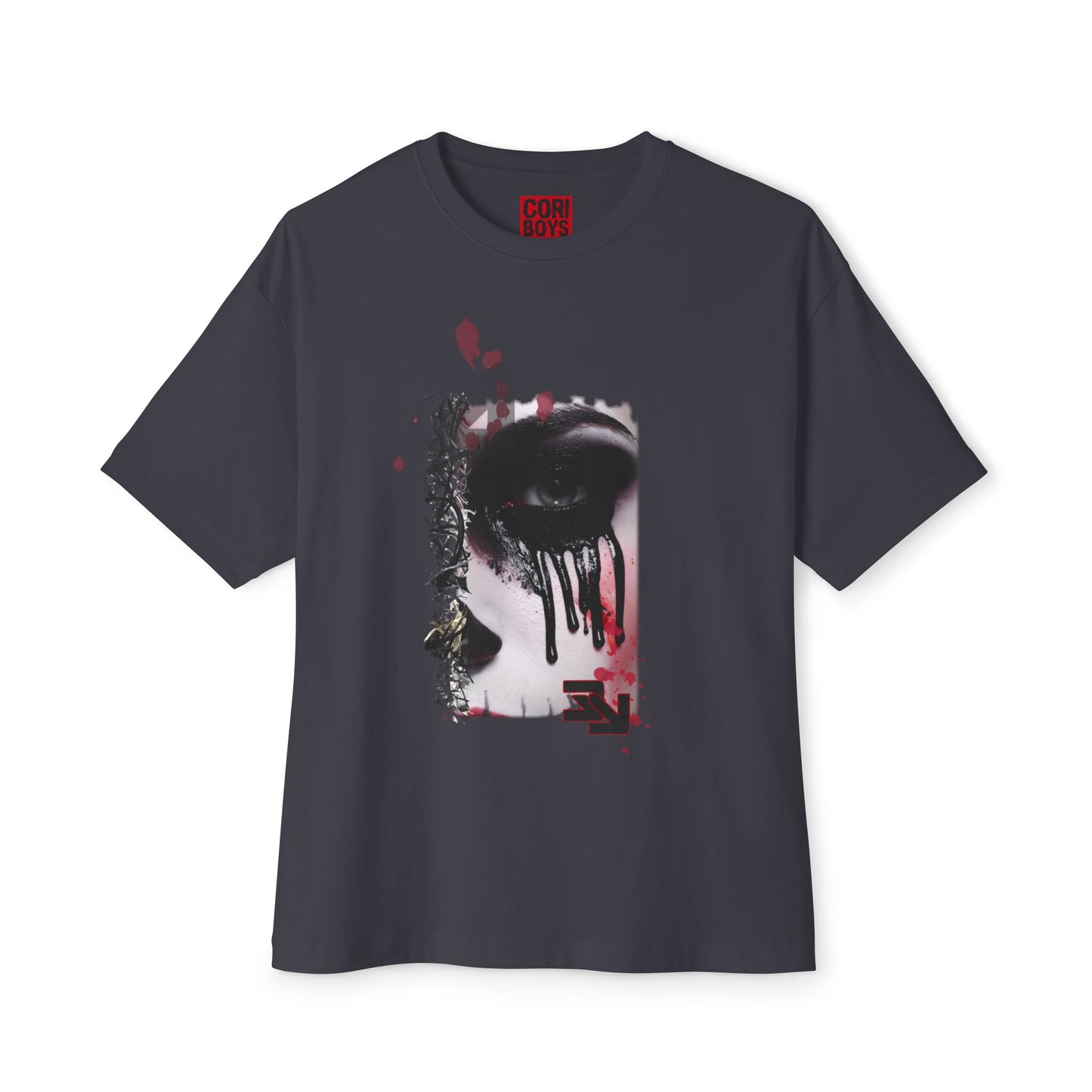 Chic Oversized Graphic Tee - Edgy Art Shirt, Casual Everyday Wear, Fashion Statement, Gift for Art Lovers, Unisex Street Style