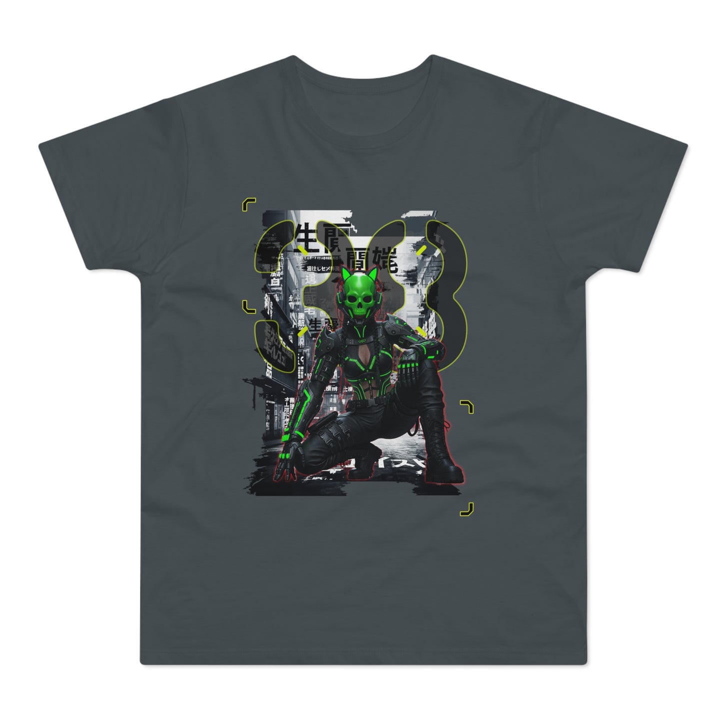 Cyberpunk Graphic Tee, Futuristic T-Shirt, Unisex Casual Wear, Unique Gift for Gamers, Trendy Streetwear, Sci-Fi Clothing