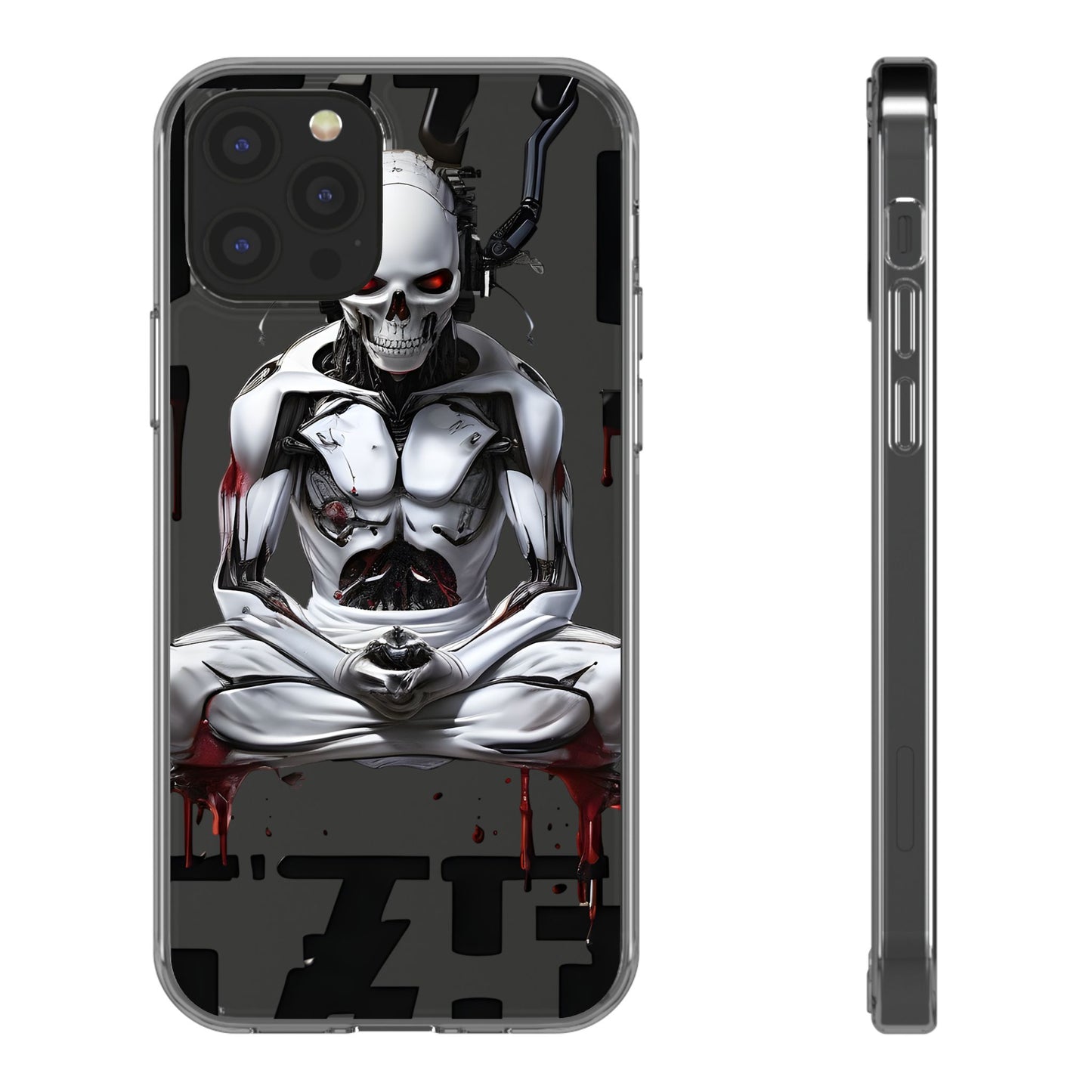 Clear Phone Cases with Cyber Design