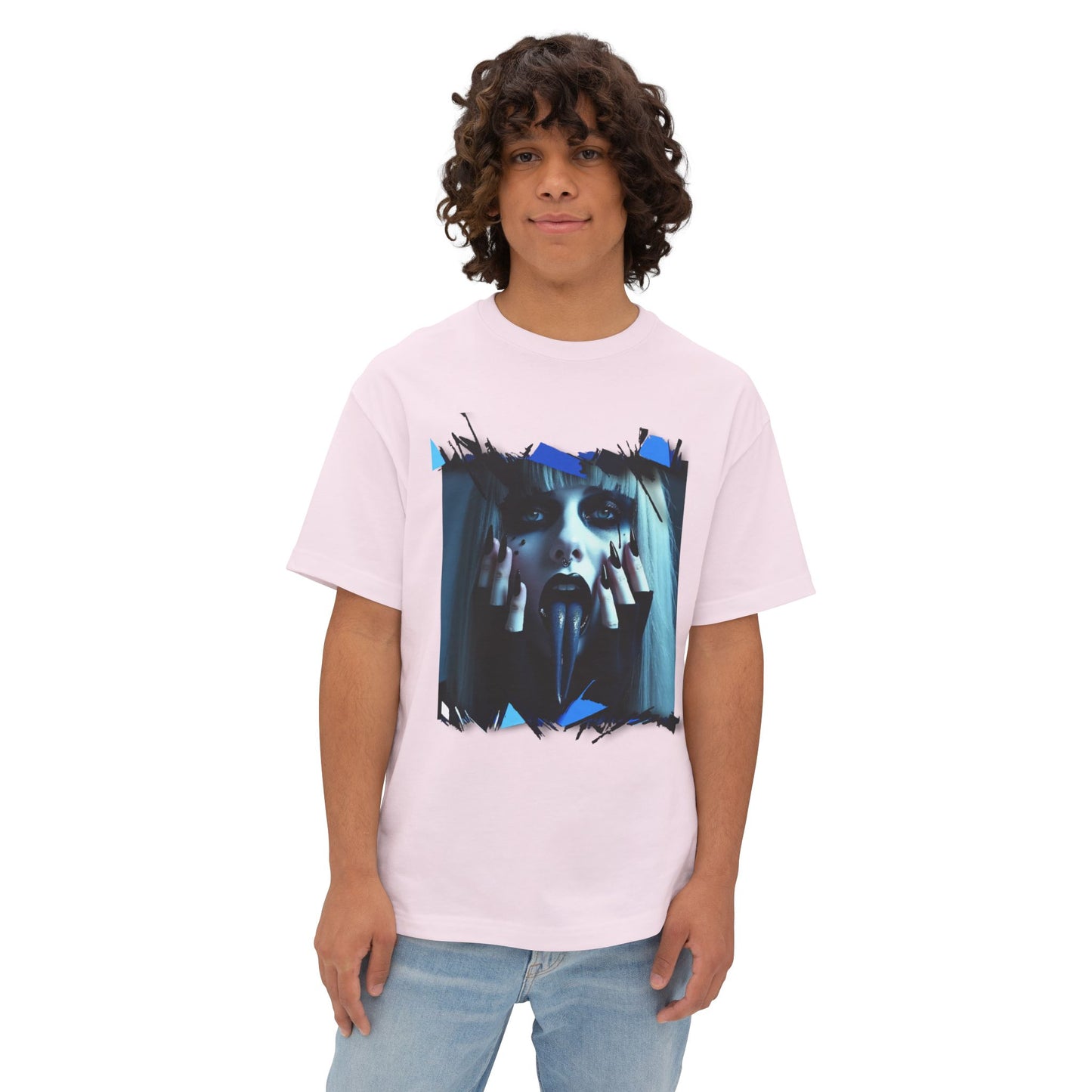 Edgy Oversized Tee - Unisex Graphic Shirt, Streetwear Fashion, Unique Gift for Him/Her, Casual or Trendy Look, Art Enthusiast Apparel