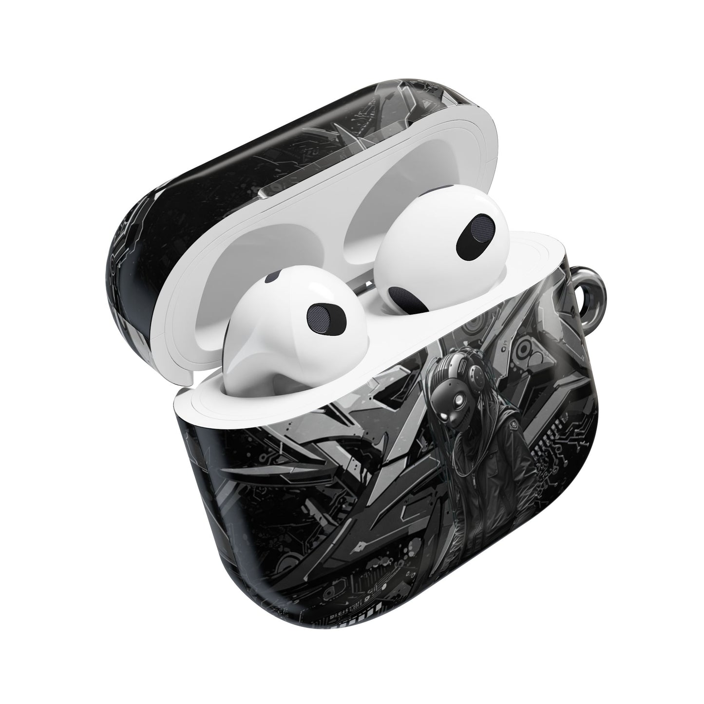 Urban Graffiti Cyber AirPod Cases, Trendy AirPod Holder, Stylish Earbud Case, Customizable Gift for Teens, Music Lover Accessory