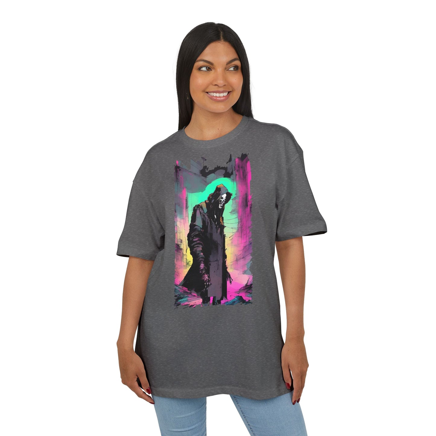 Vibrant Oversize Graphic Tee, Unisex Heavy Tee, Streetwear, Casual Wear, Unique Art Shirt, Gift for Him/Her/Friends