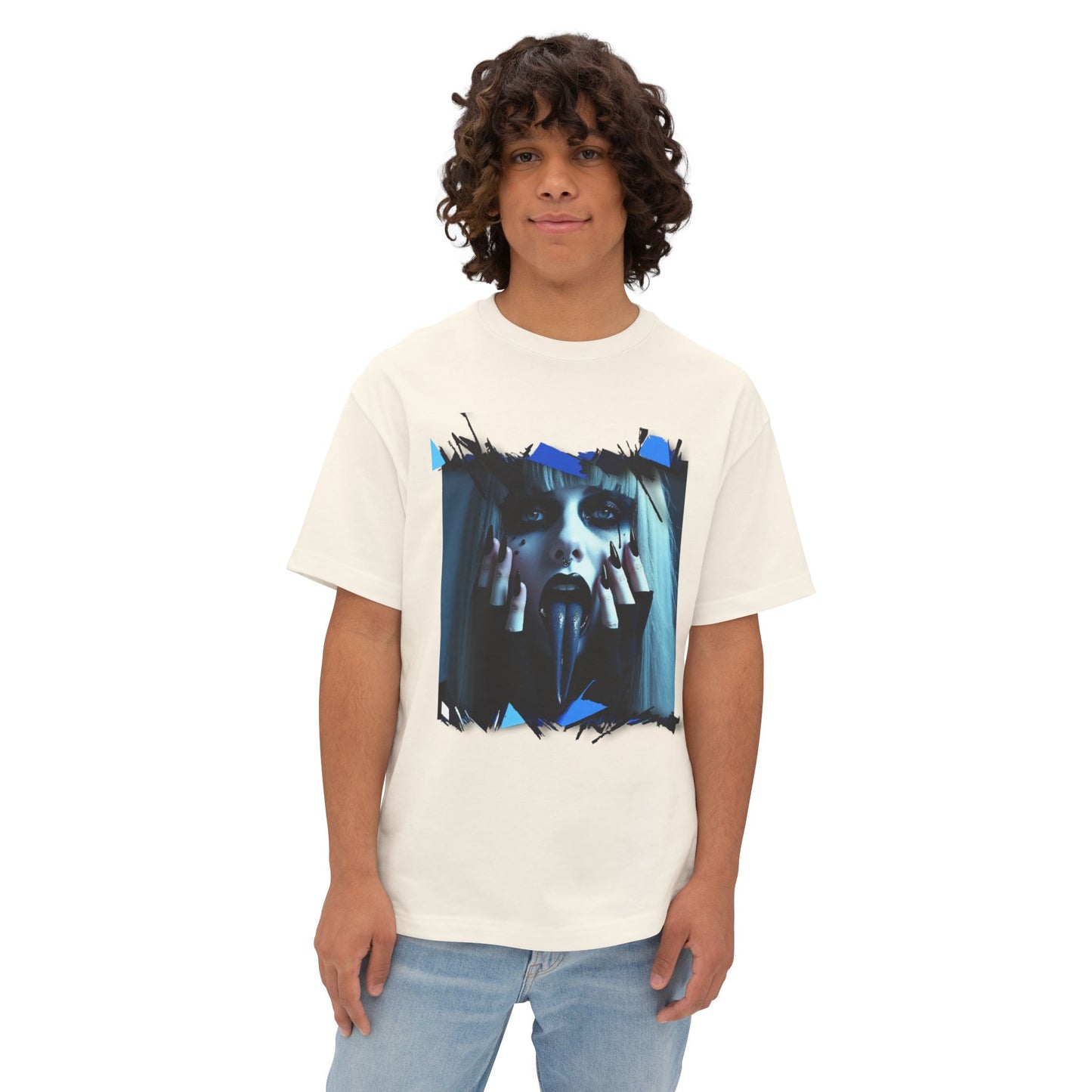 Edgy Oversized Tee - Unisex Graphic Shirt, Streetwear Fashion, Unique Gift for Him/Her, Casual or Trendy Look, Art Enthusiast Apparel