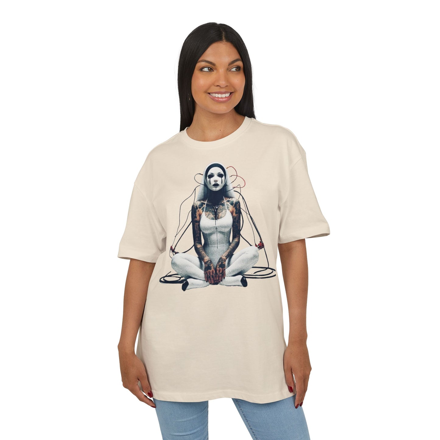 Artistic Unisex Oversize Tee - Unique Graphic Design for Creative Spirits