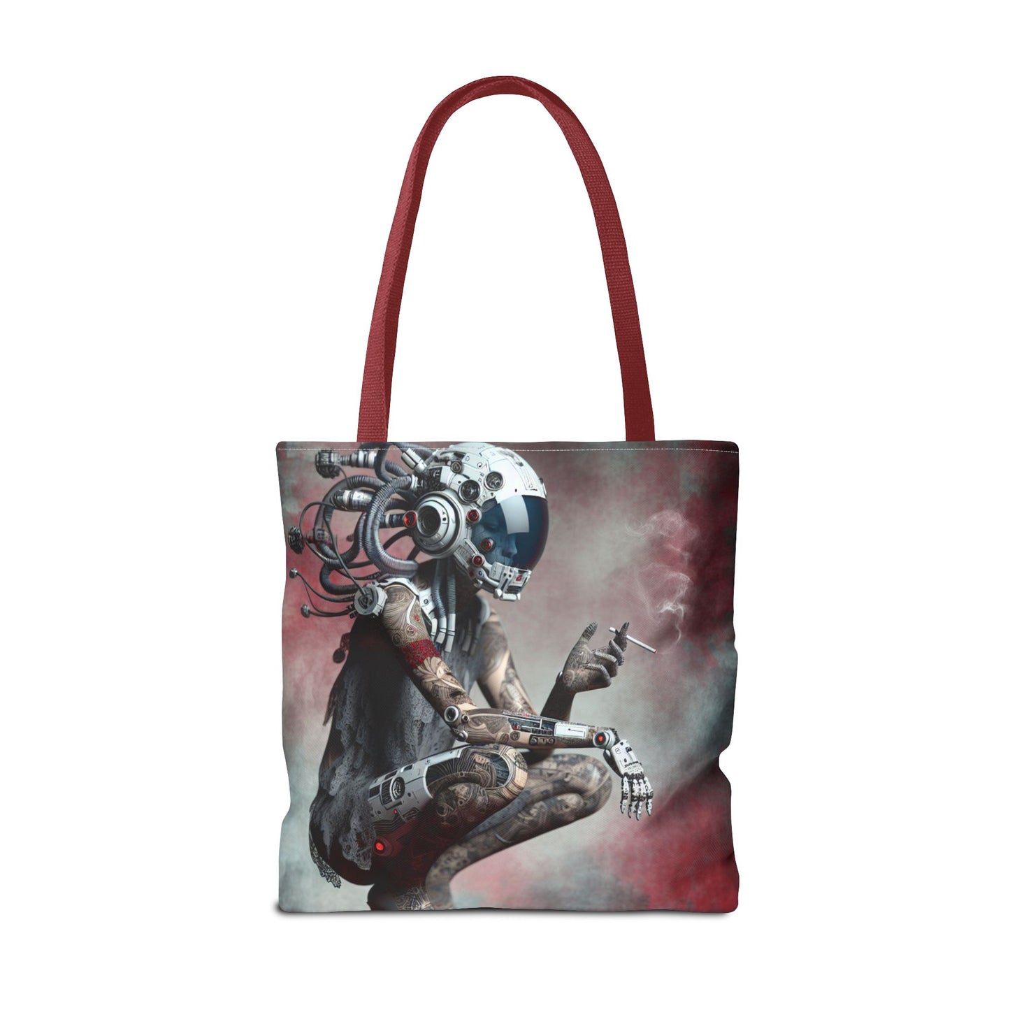 Futuristic Cyborg Tote Bag | Eco-Friendly Carryall for Sci-Fi Lovers, Gift for Tech Enthusiasts, Stylish Everyday Use