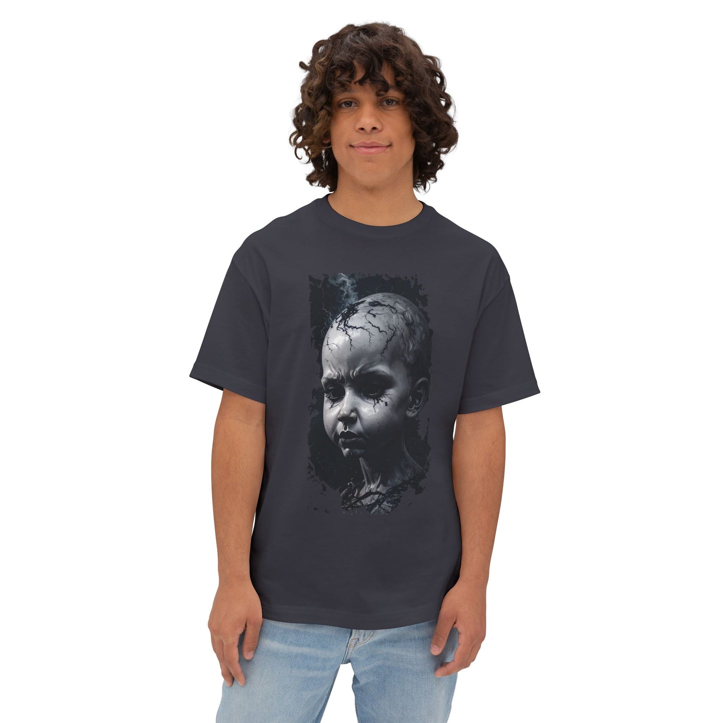Edgy Unisex Oversized Tee - Streetwear Graphic Top, Casual Style, Everyday Wear, Unique Gift, Alternative Fashion