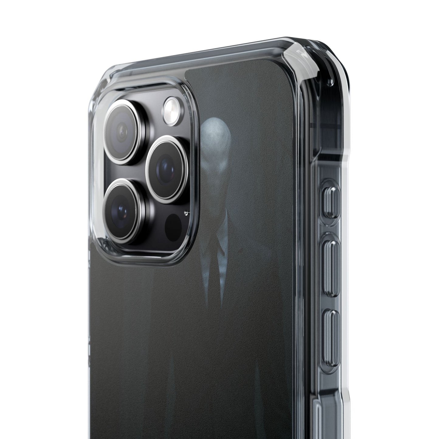 Sleek Phone Case with Minimalist Horror Design of Slenderman, Slim Protective Case, Unique Gift for Horror Lovers, Clear Impact-Resistant Case