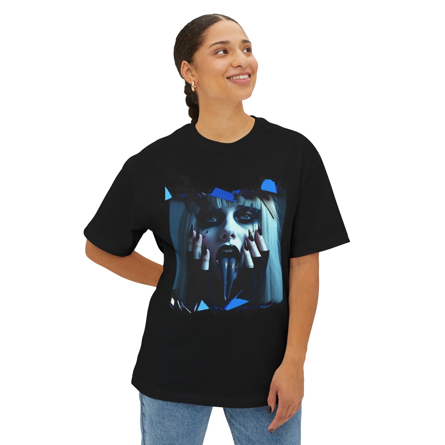 Edgy Oversized Tee - Unisex Graphic Shirt, Streetwear Fashion, Unique Gift for Him/Her, Casual or Trendy Look, Art Enthusiast Apparel