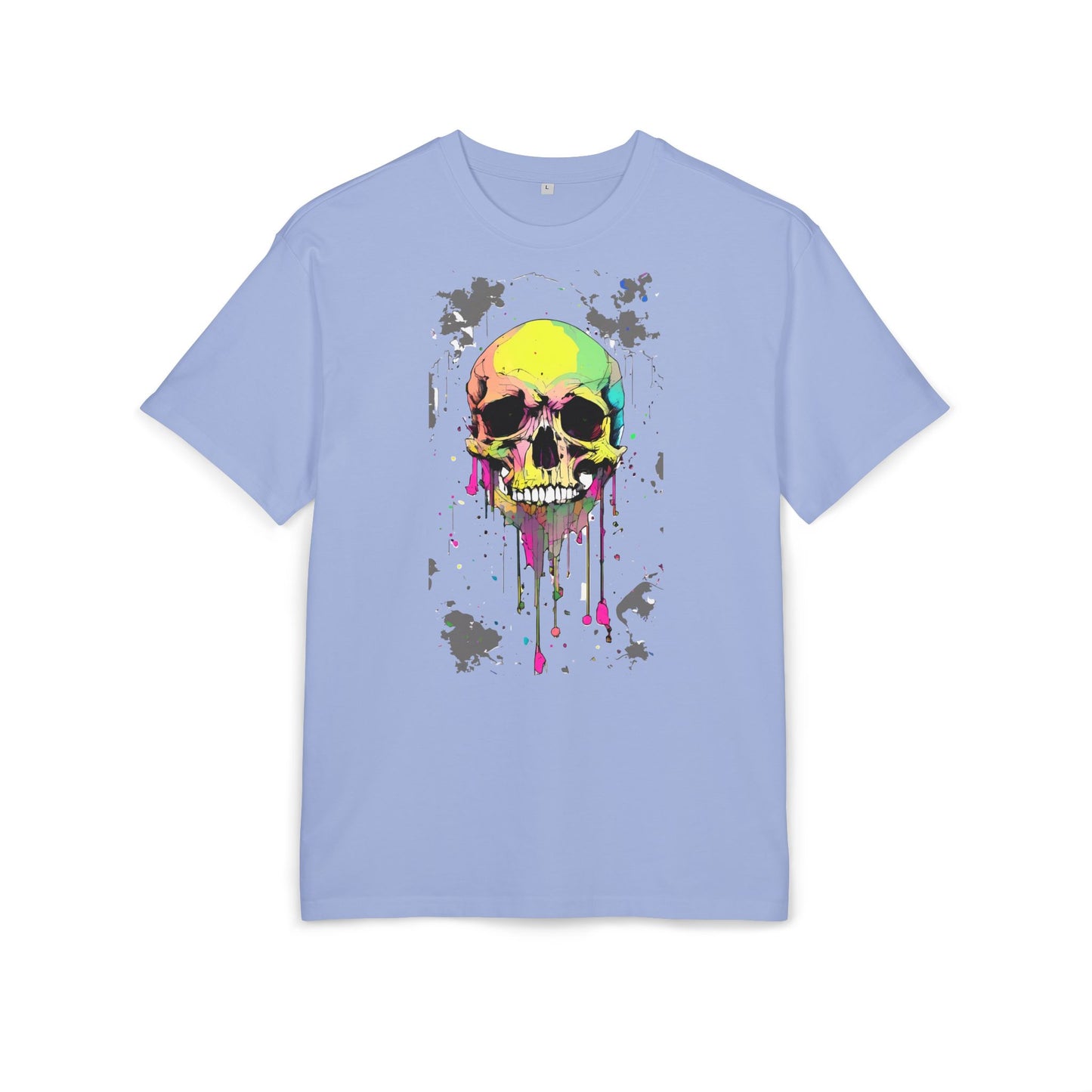 Colorful Skull Oversized Tee - Edgy Graphic Shirt for Casual Wear, Street Style, Gifts, etc.