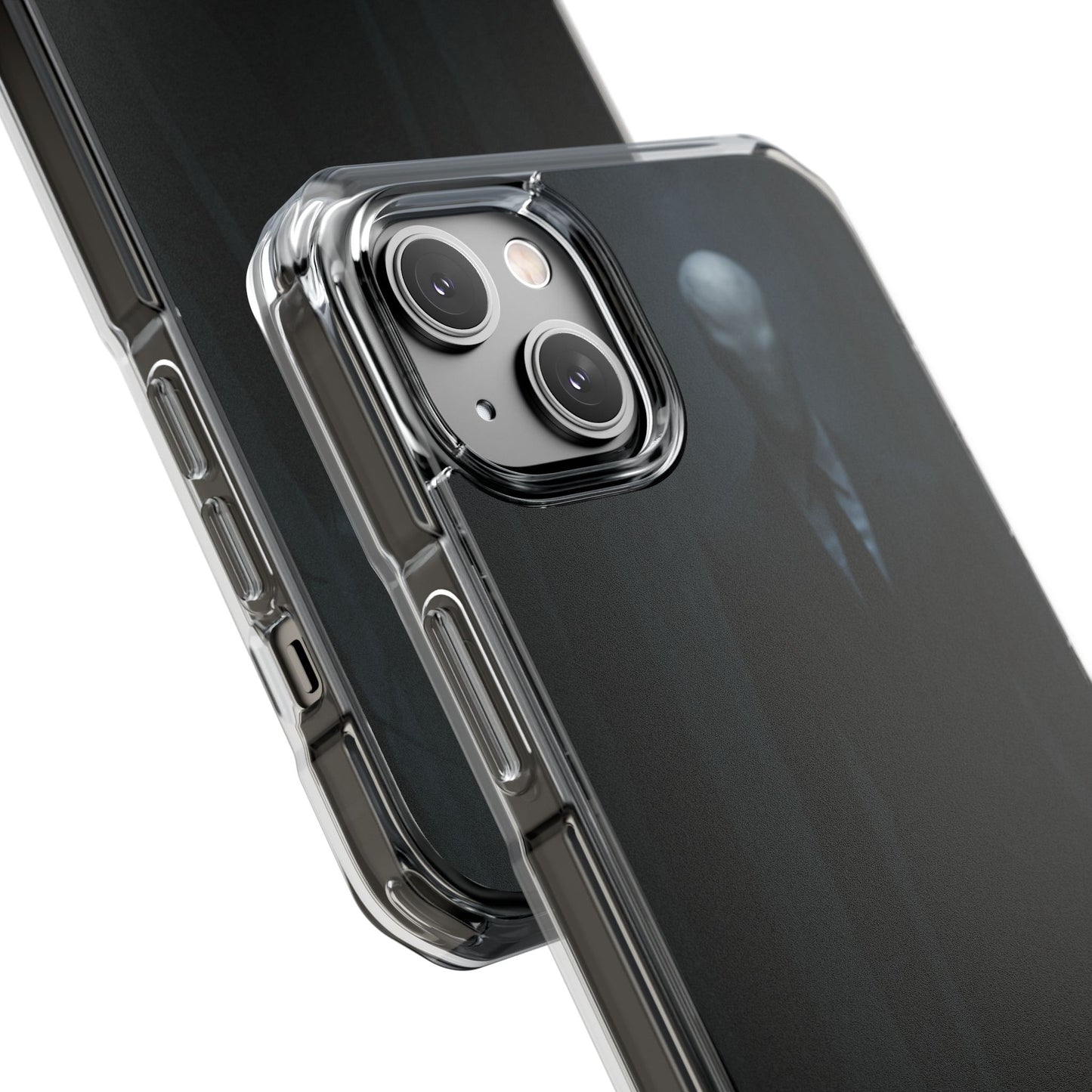 Sleek Phone Case with Minimalist Horror Design of Slenderman, Slim Protective Case, Unique Gift for Horror Lovers, Clear Impact-Resistant Case