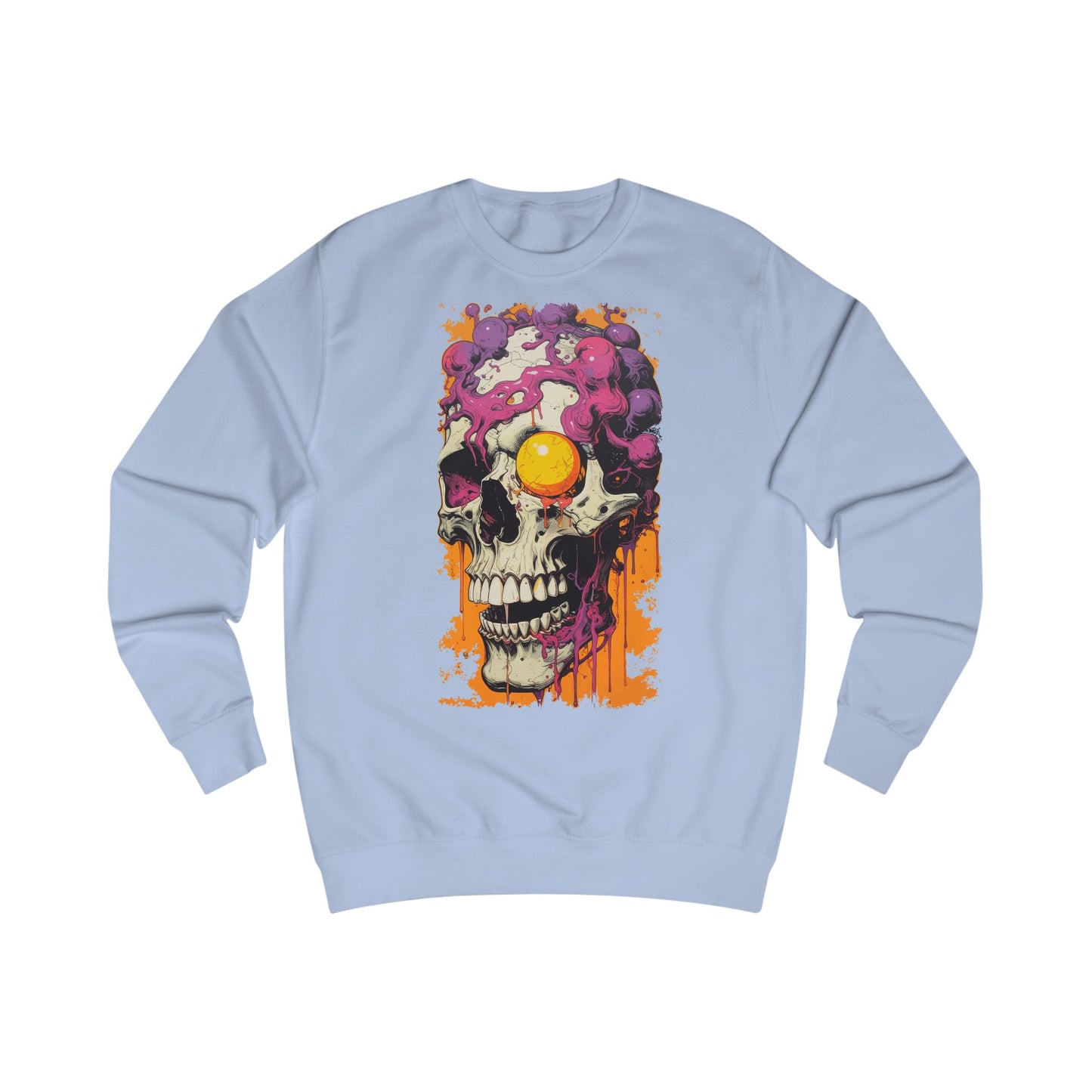 Skull Art Unisex Sweatshirt - Edgy Graphic Hoodie for Halloween, Casual Wear, Gift for Men & Women, Unique Streetwear