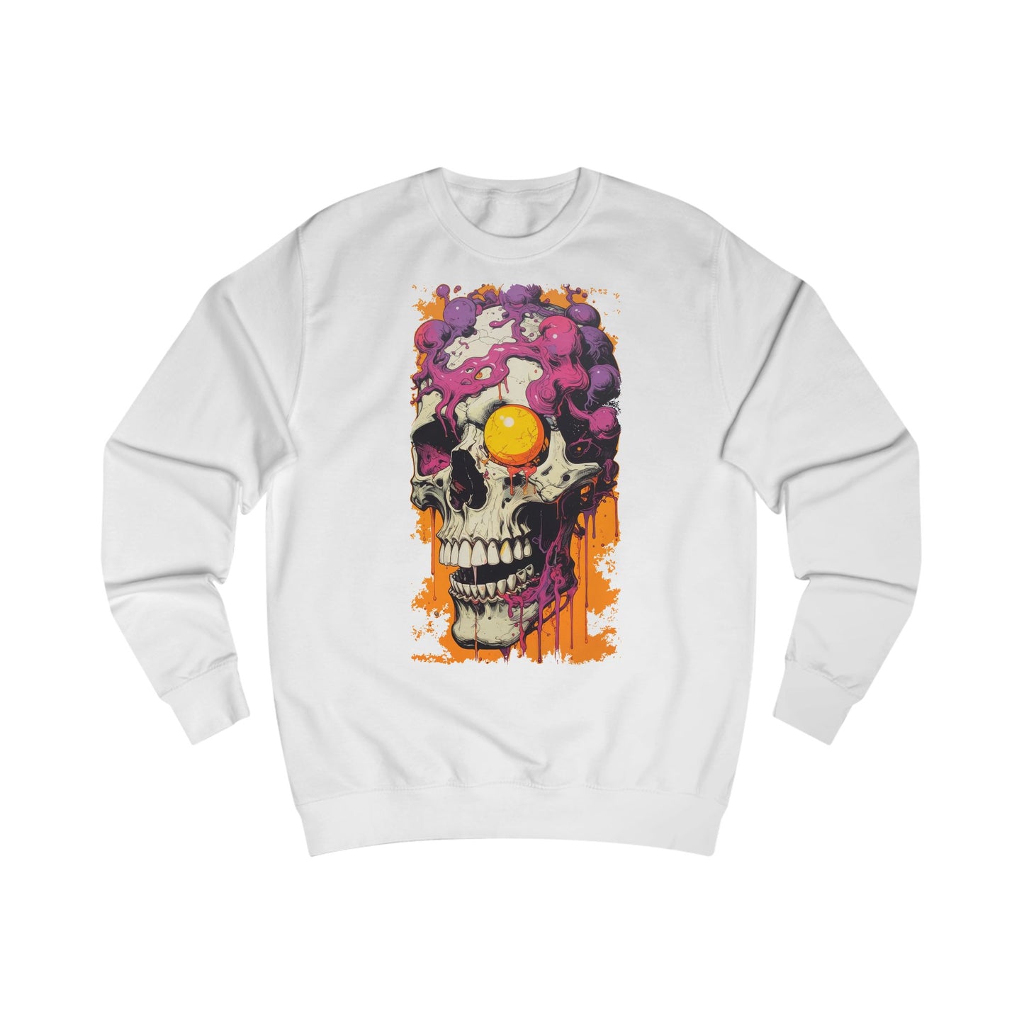 Skull Art Unisex Sweatshirt - Edgy Graphic Hoodie for Halloween, Casual Wear, Gift for Men & Women, Unique Streetwear
