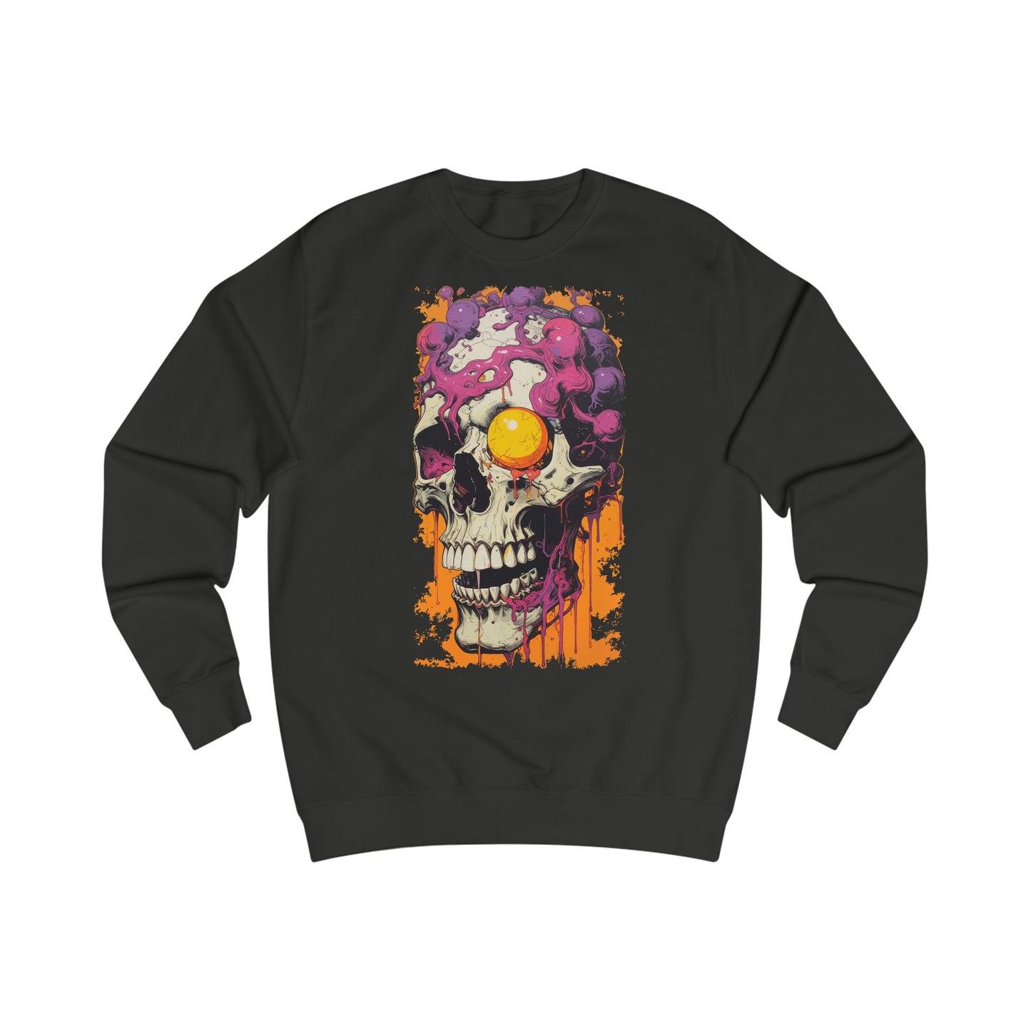 Skull Art Unisex Sweatshirt - Edgy Graphic Hoodie for Halloween, Casual Wear, Gift for Men & Women, Unique Streetwear