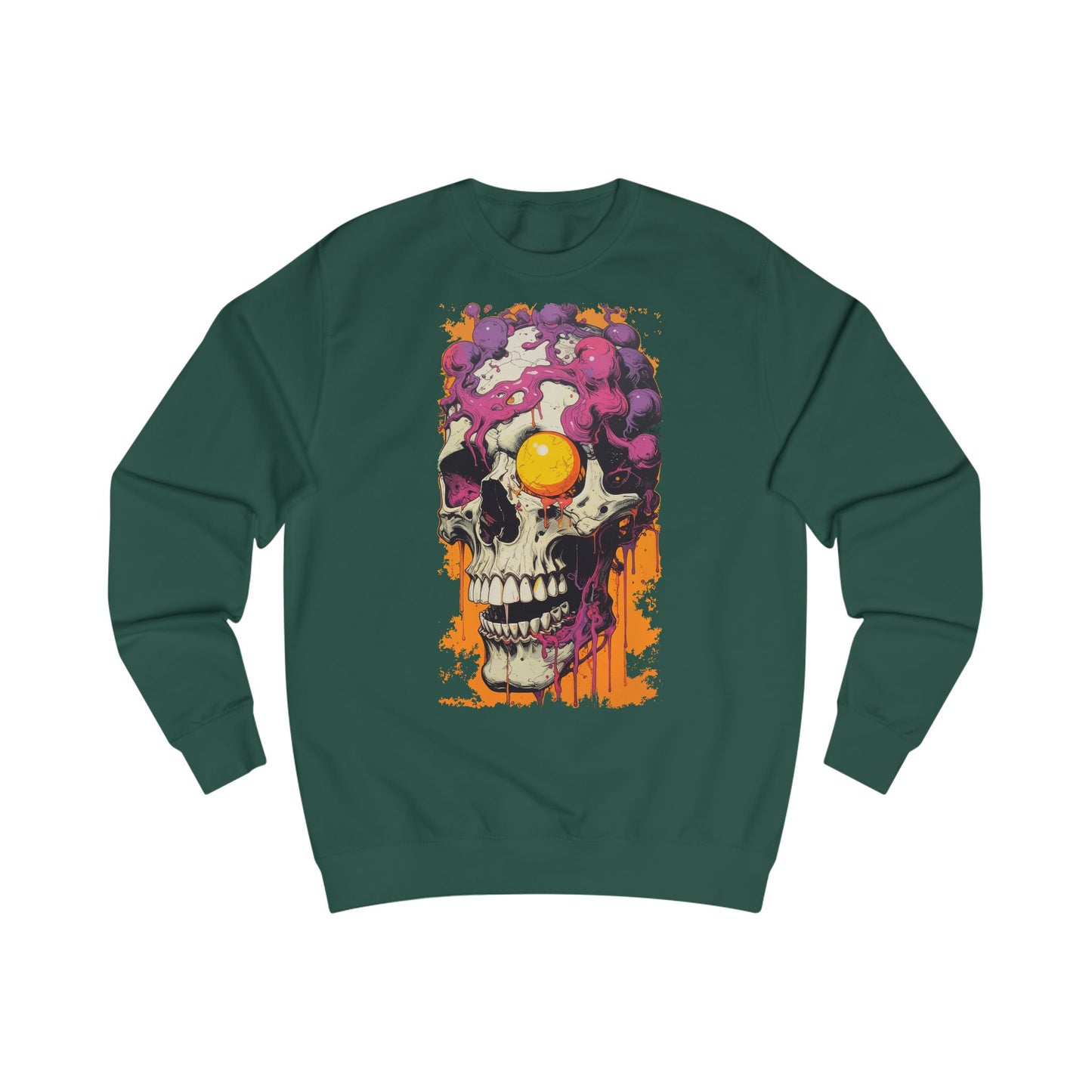 Skull Art Unisex Sweatshirt - Edgy Graphic Hoodie for Halloween, Casual Wear, Gift for Men & Women, Unique Streetwear