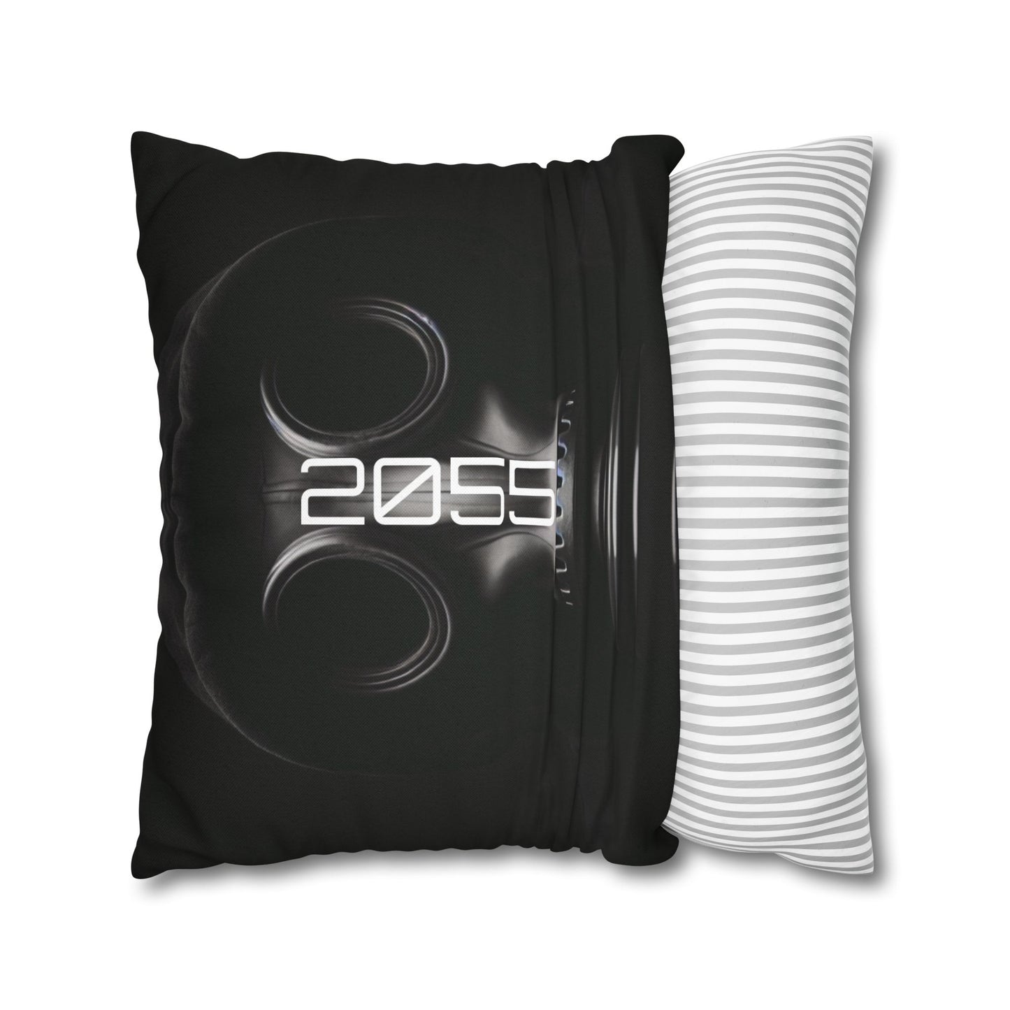 Futuristic Gas Mask Pillowcase | Modern Home Decor, Throw Pillow, Unique Gift, Sci-Fi Aesthetic, Cyberpunk Room Accents