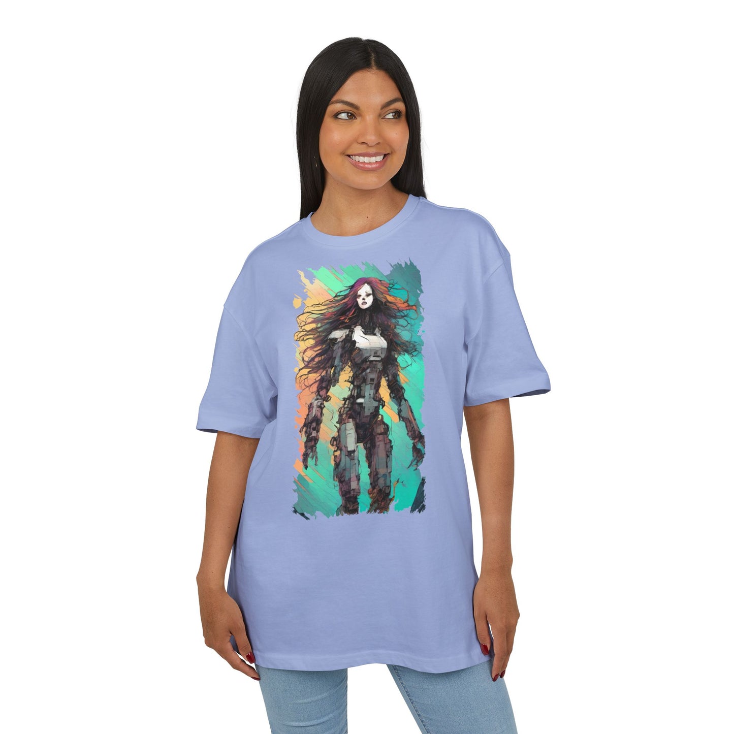 Artistic Graphic Tee, Casual Oversize Top, Unique T-Shirt Gift, Trendy Streetwear, Creative Fashion Statement
