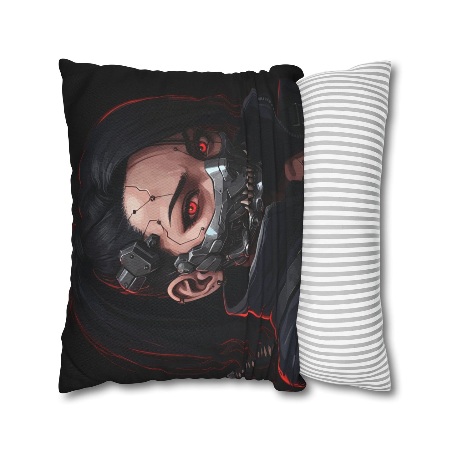 Cyberpunk-Style Velvet Pillowcase, Decorative Pillow, Home Decor, Unique Gift, Futuristic Accent, Gaming Room Decoration