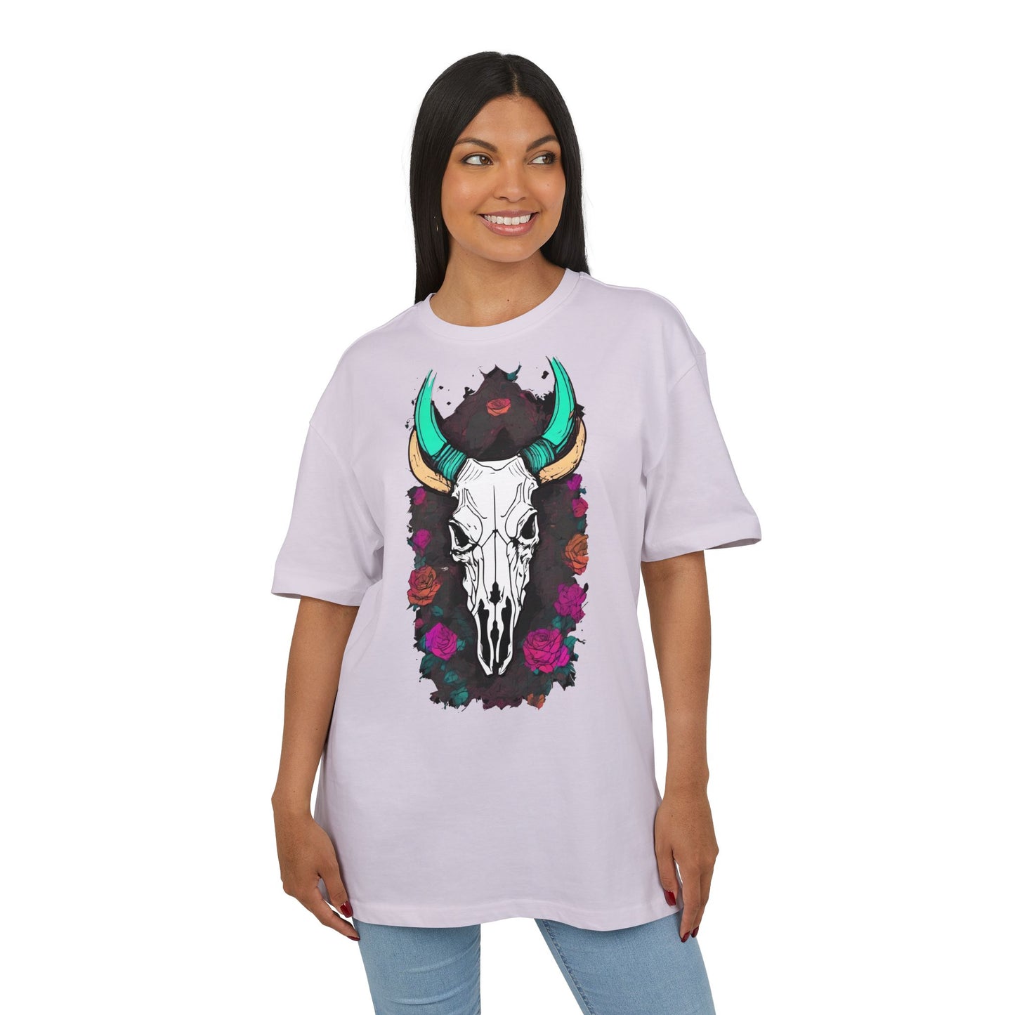 Bohemian Skull Graphic Tee, Unisex Heavy Oversize Tee, Cool Graphic T-Shirt, Festival Fashion, Casual Wear, Unique Gift Idea