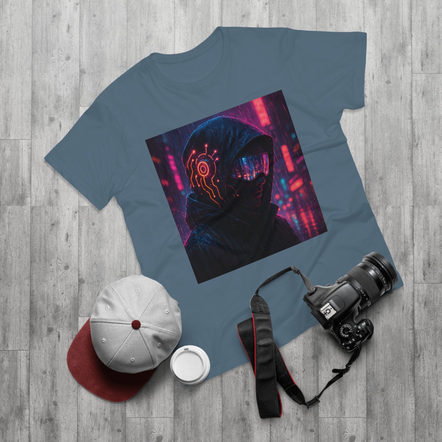 Cyberpunk Graphic Tee for Men & Women, Futuristic Streetwear, Perfect Gift for Gamers, Casual Wear for Tech Enthusiasts, Urban Style T-Shirt