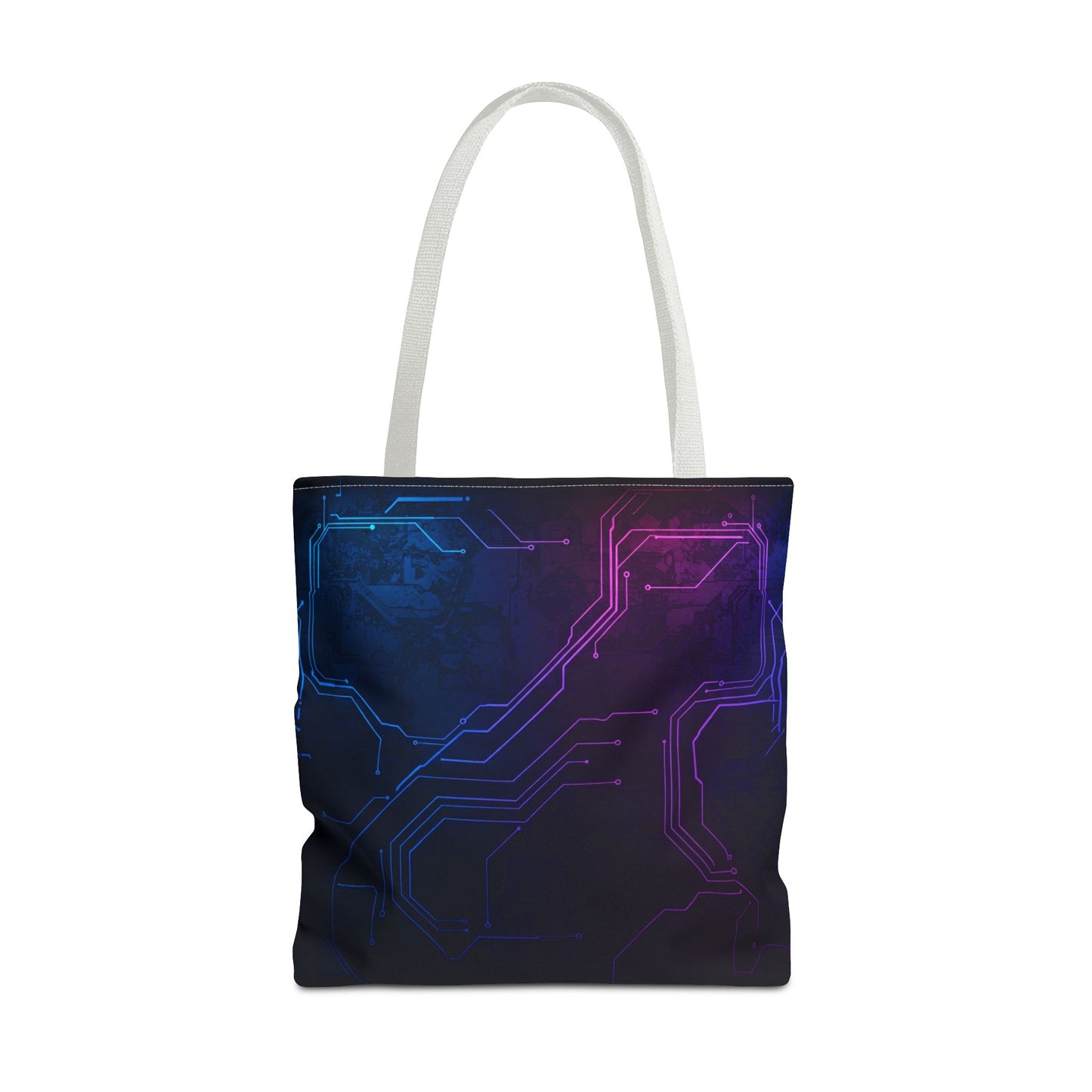 Futuristic Circuit Design Tote Bag | Tech Lover Gift, Stylish Shopping Bag, Geek Chic Tote, AOP Carryall, Unique Gift Idea