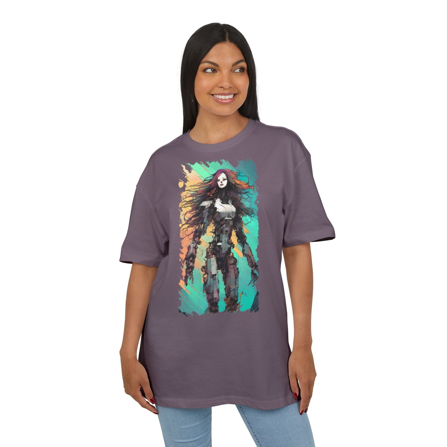Artistic Graphic Tee, Casual Oversize Top, Unique T-Shirt Gift, Trendy Streetwear, Creative Fashion Statement