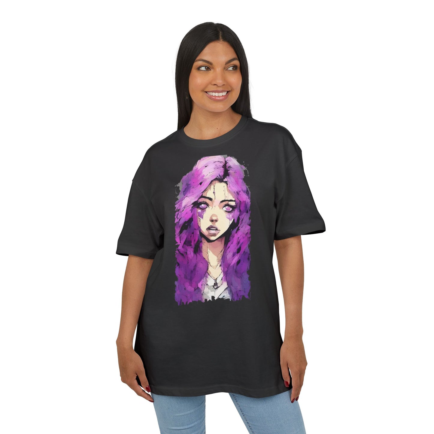 Artistic Oversize Tee - Stylish Women’s Graphic Tee, Casual Streetwear Top, Gift for Her, Unique Art Apparel, Trendy Everyday Wear