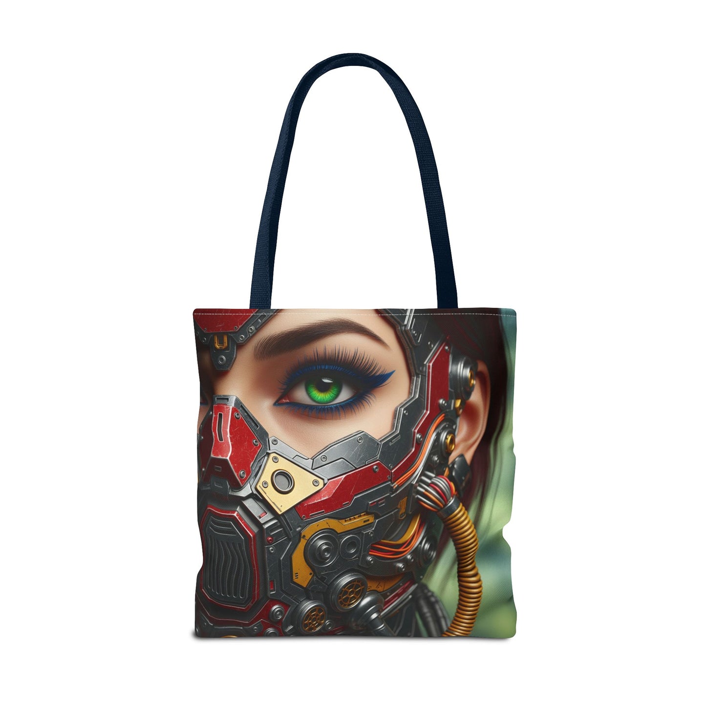 Futuristic Cybernetic Tote Bag, Eco-Friendly Shopper, Tech Enthusiast Gift, Fashionable Carryall, Sci-Fi Lovers Accessory