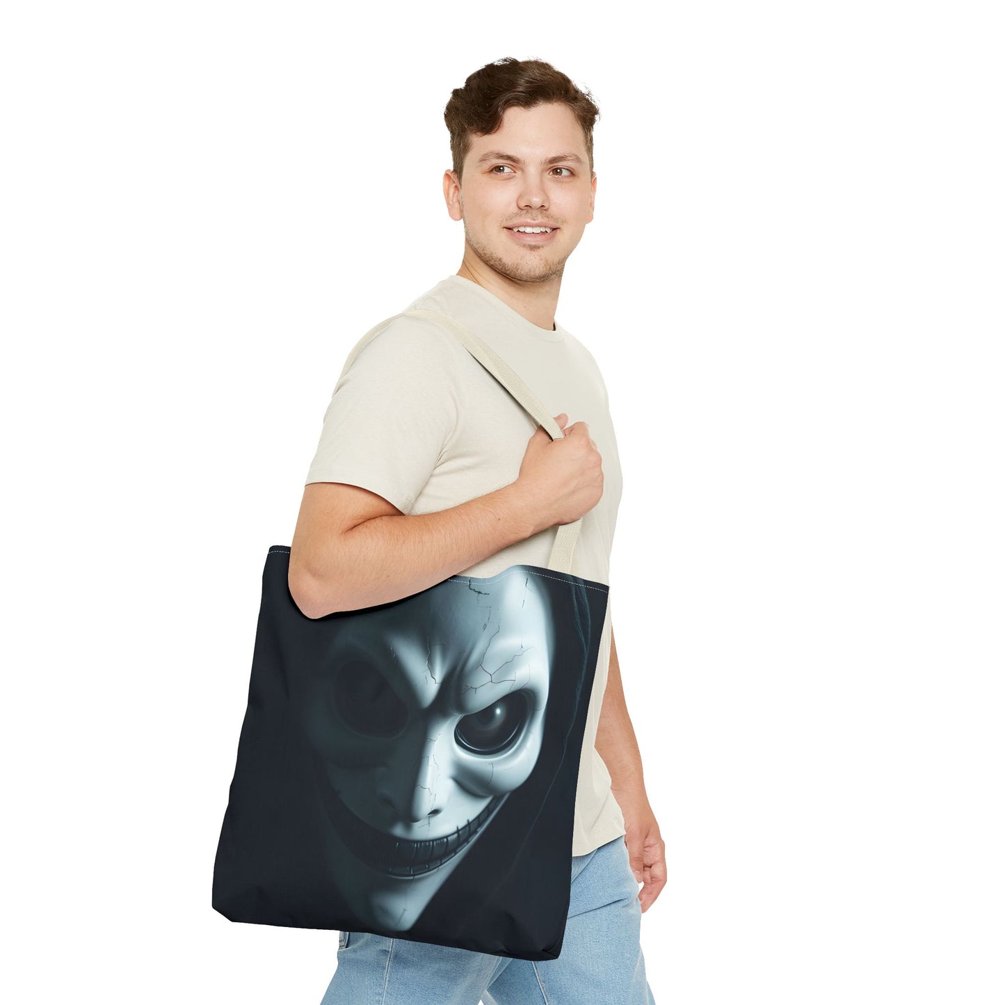 Spooky Character Tote Bag | Halloween Accessory, Trick or Treat Bag, Eco-Friendly Shopper, Gift for Fans, Unique Design