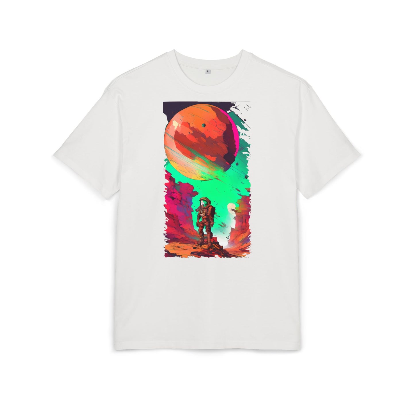 Cosmic Adventure Unisex Heavy Oversize Tee - Perfect for Space Lovers, Casual Style, Gift for Her, Him, Unique Graphic Tee, Sci-Fi Fashion