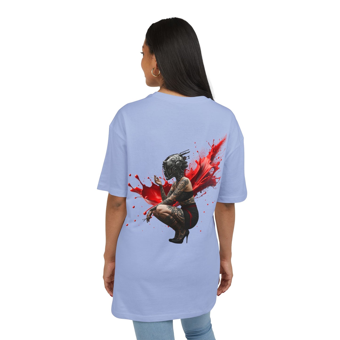 D'Stopian Oversized Unisex Tee - Edgy Graphic Art Tee for Urban Creatives
