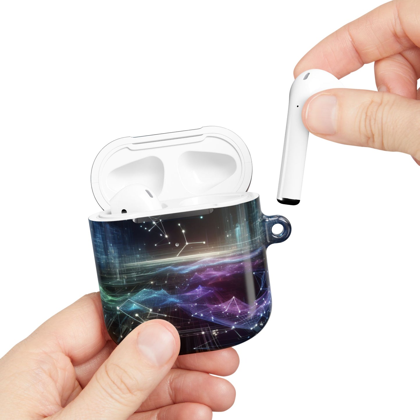 Cosmic Galaxy AirPod Cases, Astronaut Gifts, Space Themed Tech Accessories, Starry Night Earbuds Cover, Unique AirPods Holder