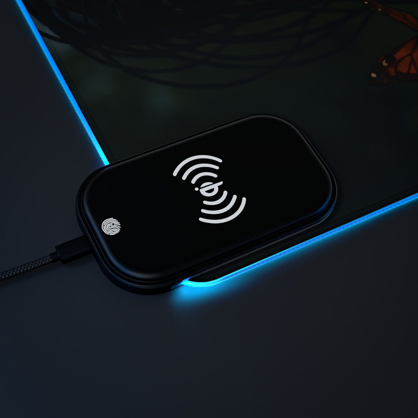 LED Gaming Mouse Pad with Wireless Charging | LED Desk Accessory, Gamer Gift, Tech Decor, Office Organizer, Home Office Essentials