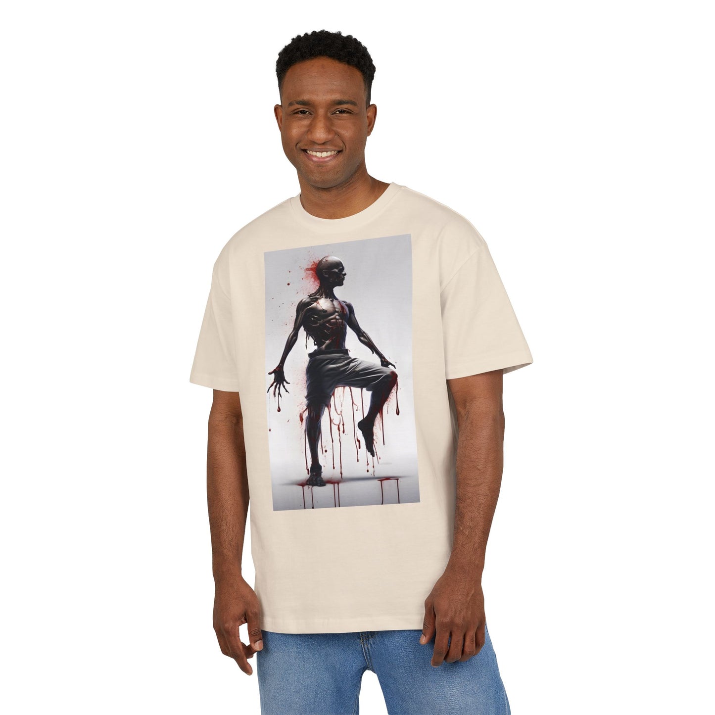 Bold Artistic Unisex Tee, Casual Street Style Shirt, Comfortable Graphic Top, Gift for Art Lovers, Unique Fashion Statement