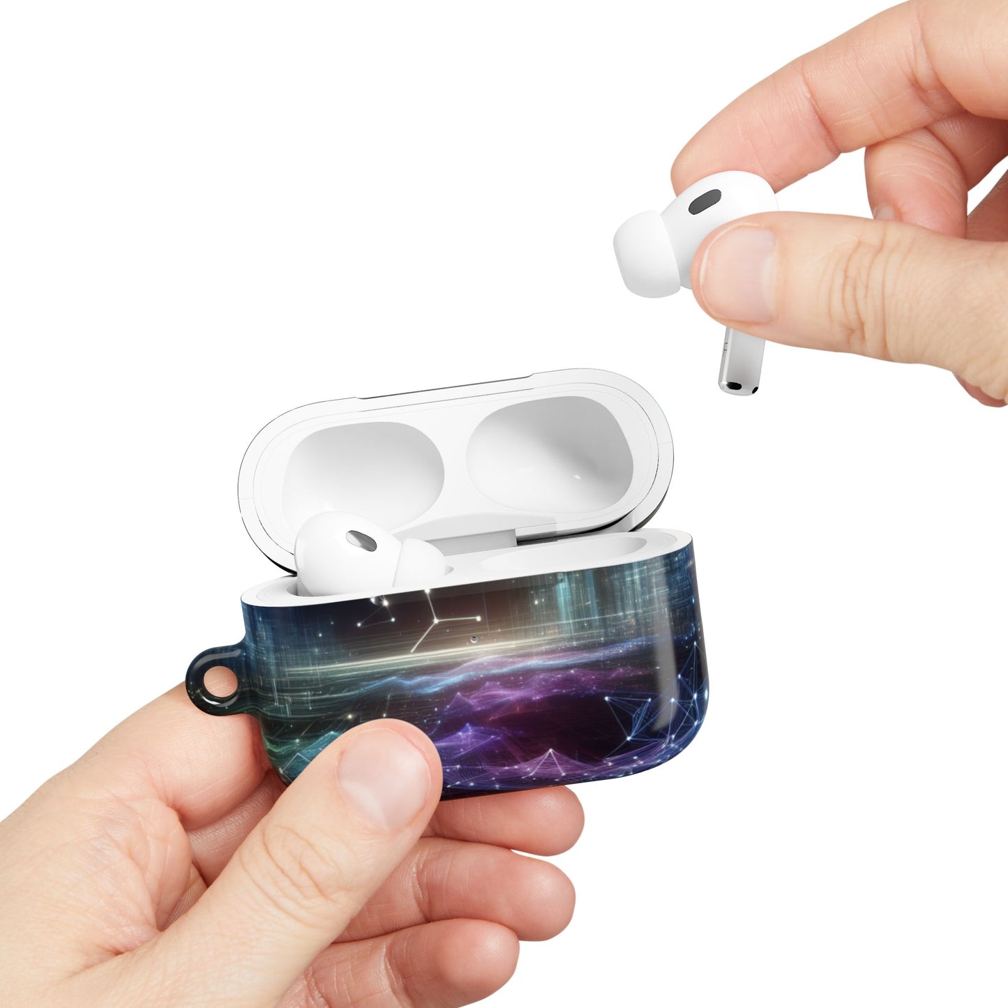 Cosmic Galaxy AirPod Cases, Astronaut Gifts, Space Themed Tech Accessories, Starry Night Earbuds Cover, Unique AirPods Holder
