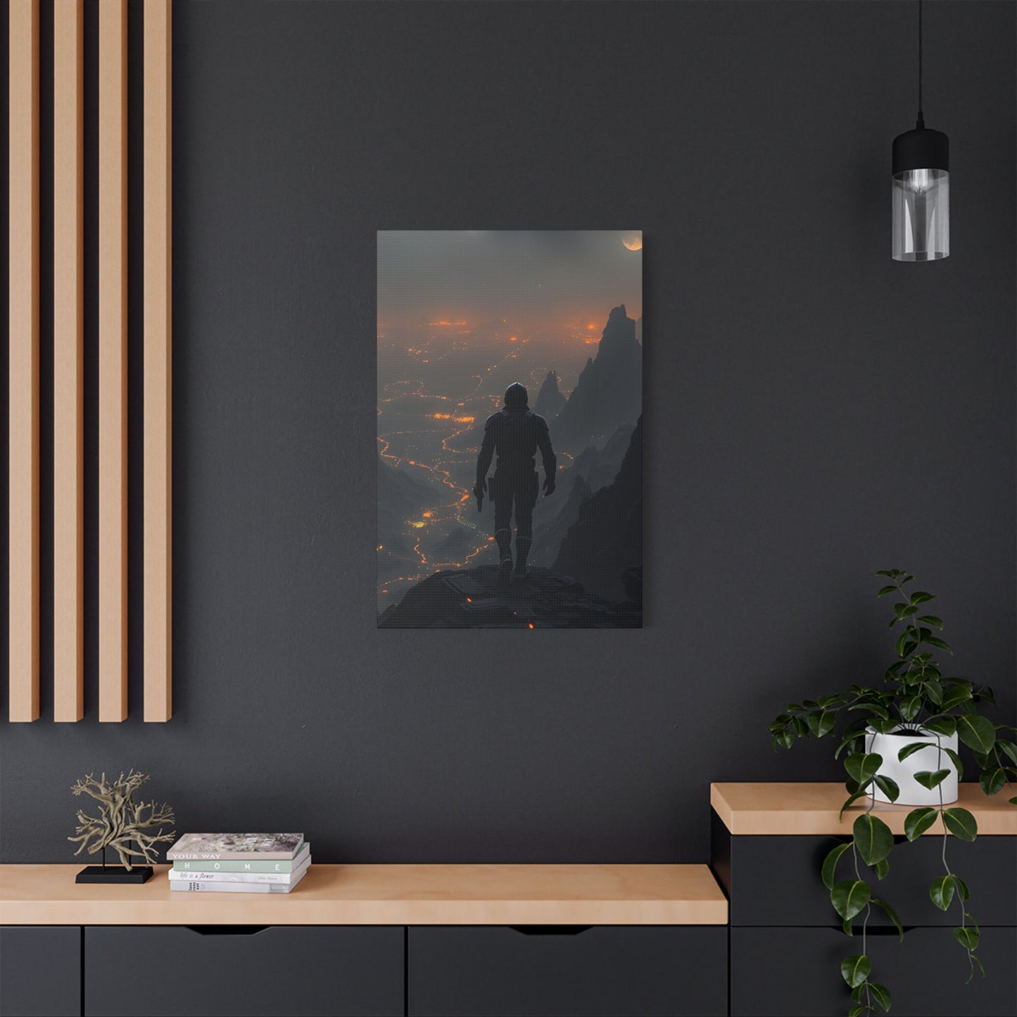 Stretched Canvas Art Print, Adventure Wall Decor, Sci-Fi Home Decor, Gamer Room Decoration, Unique Gift Idea