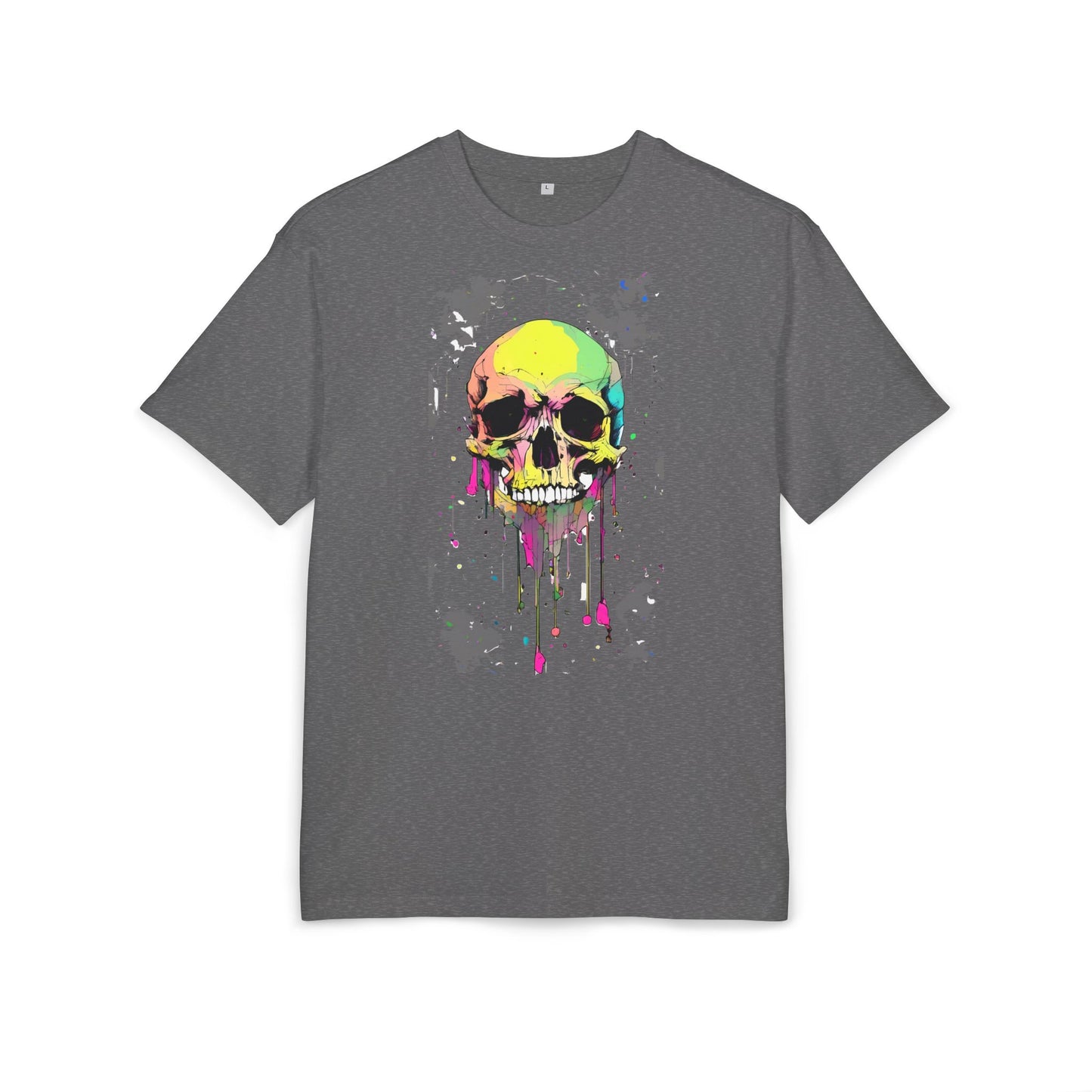 Colorful Skull Oversized Tee - Edgy Graphic Shirt for Casual Wear, Street Style, Gifts, etc.