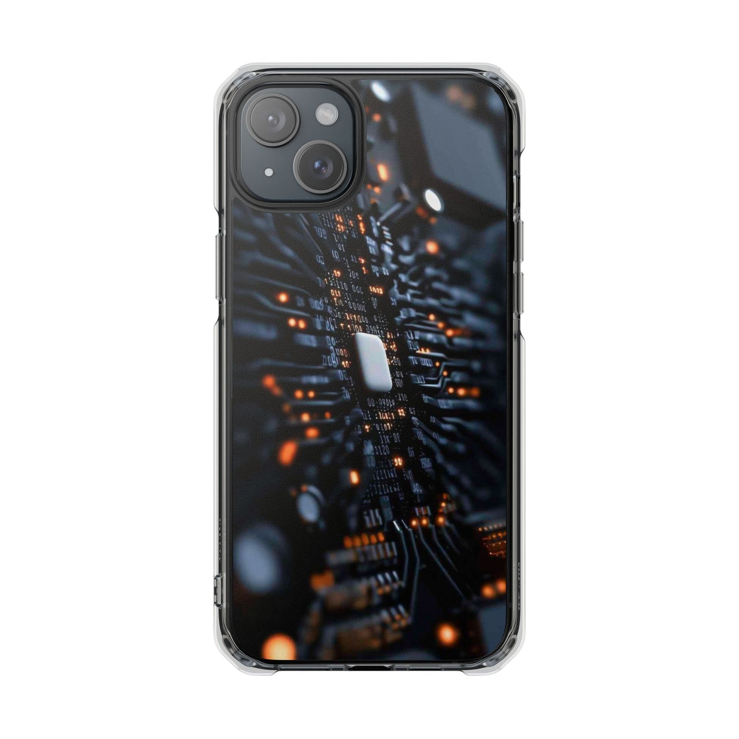 Magnetic Clear Impact Phone Case - Tech-Inspired Design, Perfect for Gadget Lovers, Birthday Gift, Tech Accessories, Durable Protection