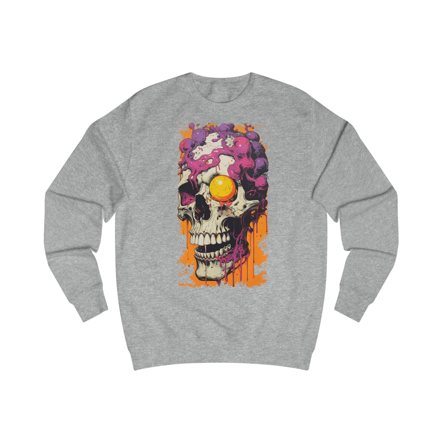 Skull Art Unisex Sweatshirt - Edgy Graphic Hoodie for Halloween, Casual Wear, Gift for Men & Women, Unique Streetwear