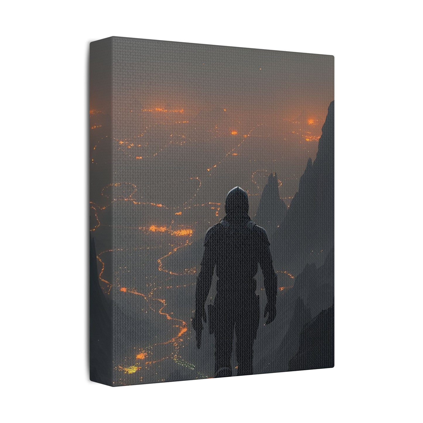 Stretched Canvas Art Print, Adventure Wall Decor, Sci-Fi Home Decor, Gamer Room Decoration, Unique Gift Idea