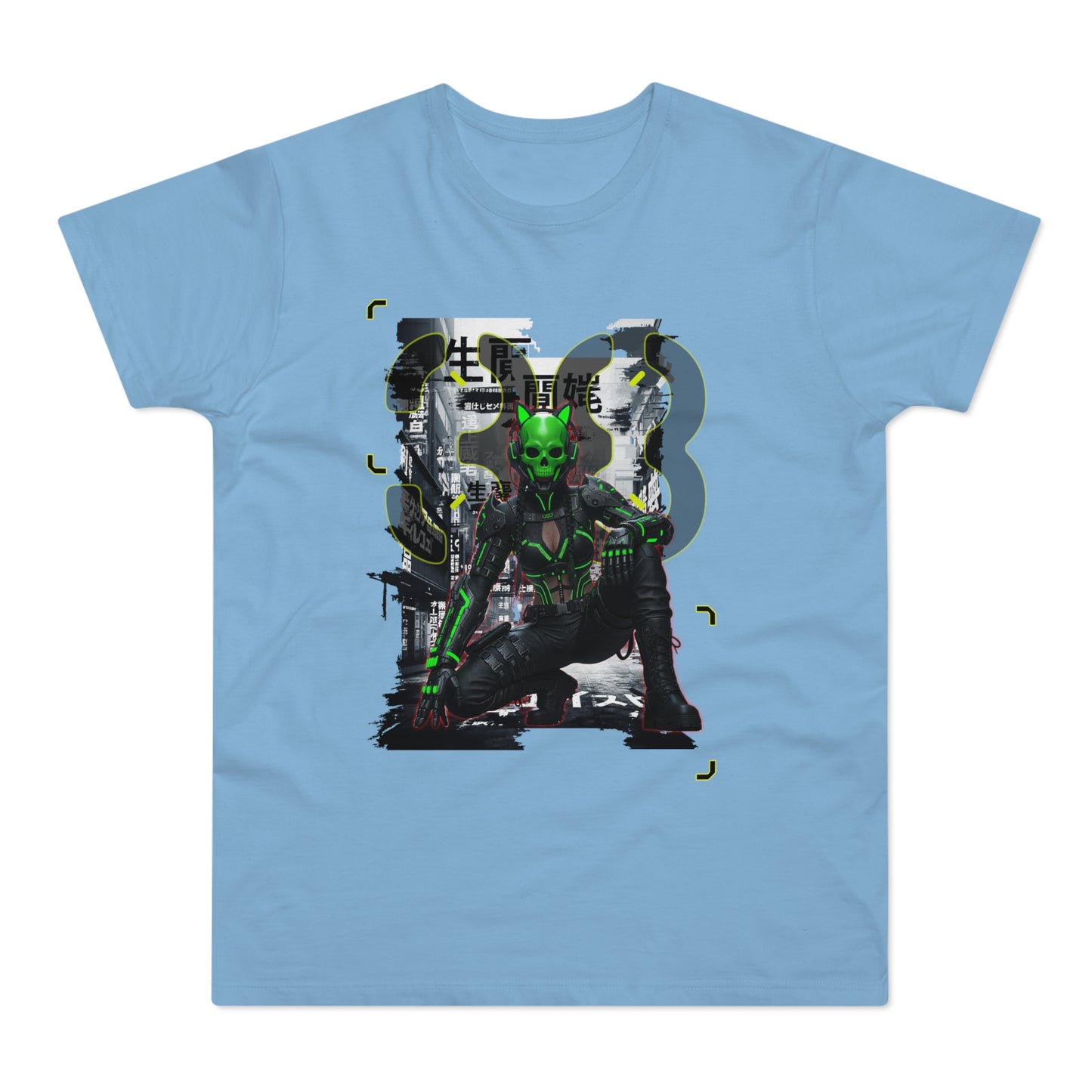 Cyberpunk Graphic Tee, Futuristic T-Shirt, Unisex Casual Wear, Unique Gift for Gamers, Trendy Streetwear, Sci-Fi Clothing